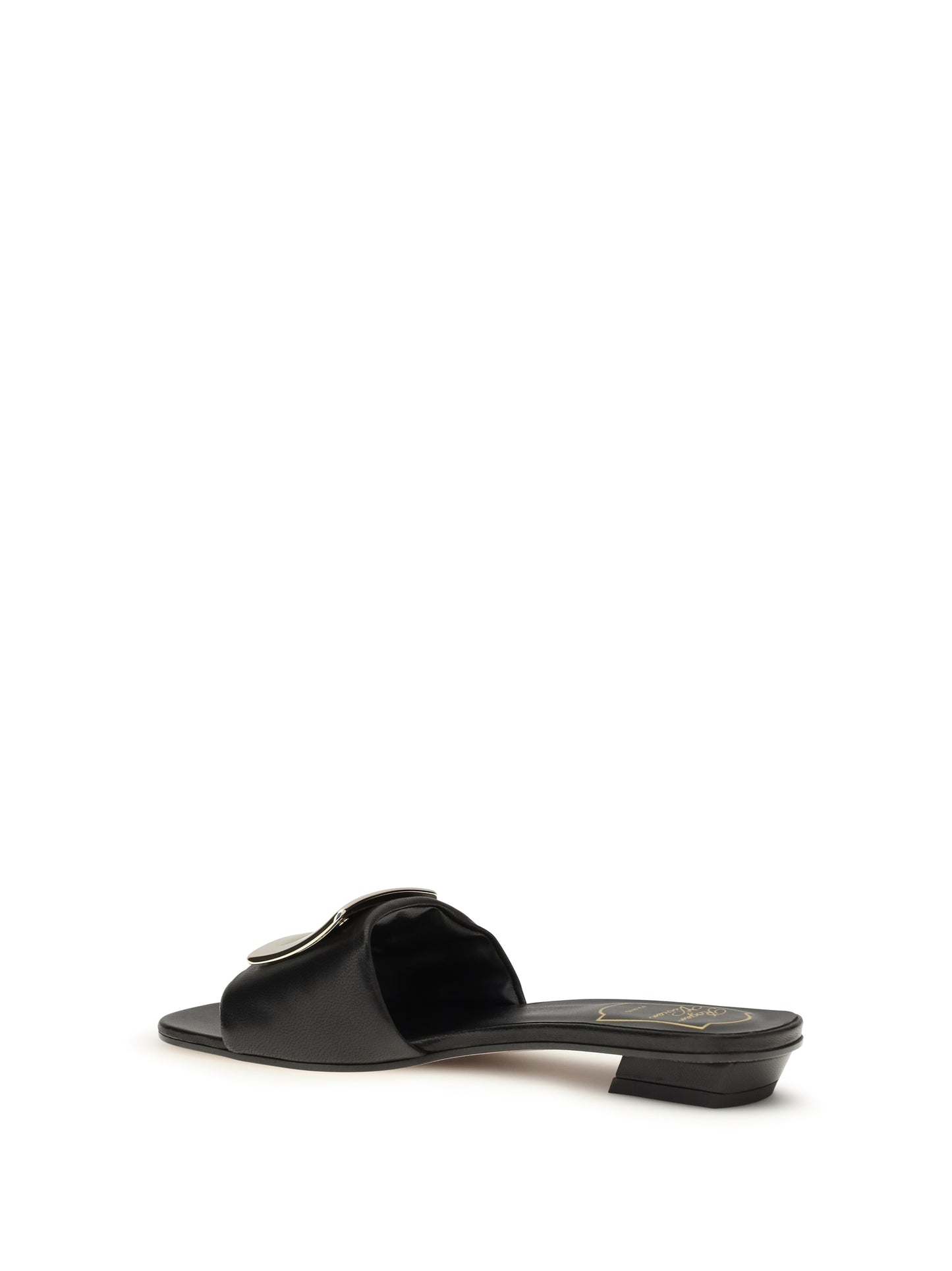 Roger Vivier Women Leather Slide Sandals ROGER VIVIER