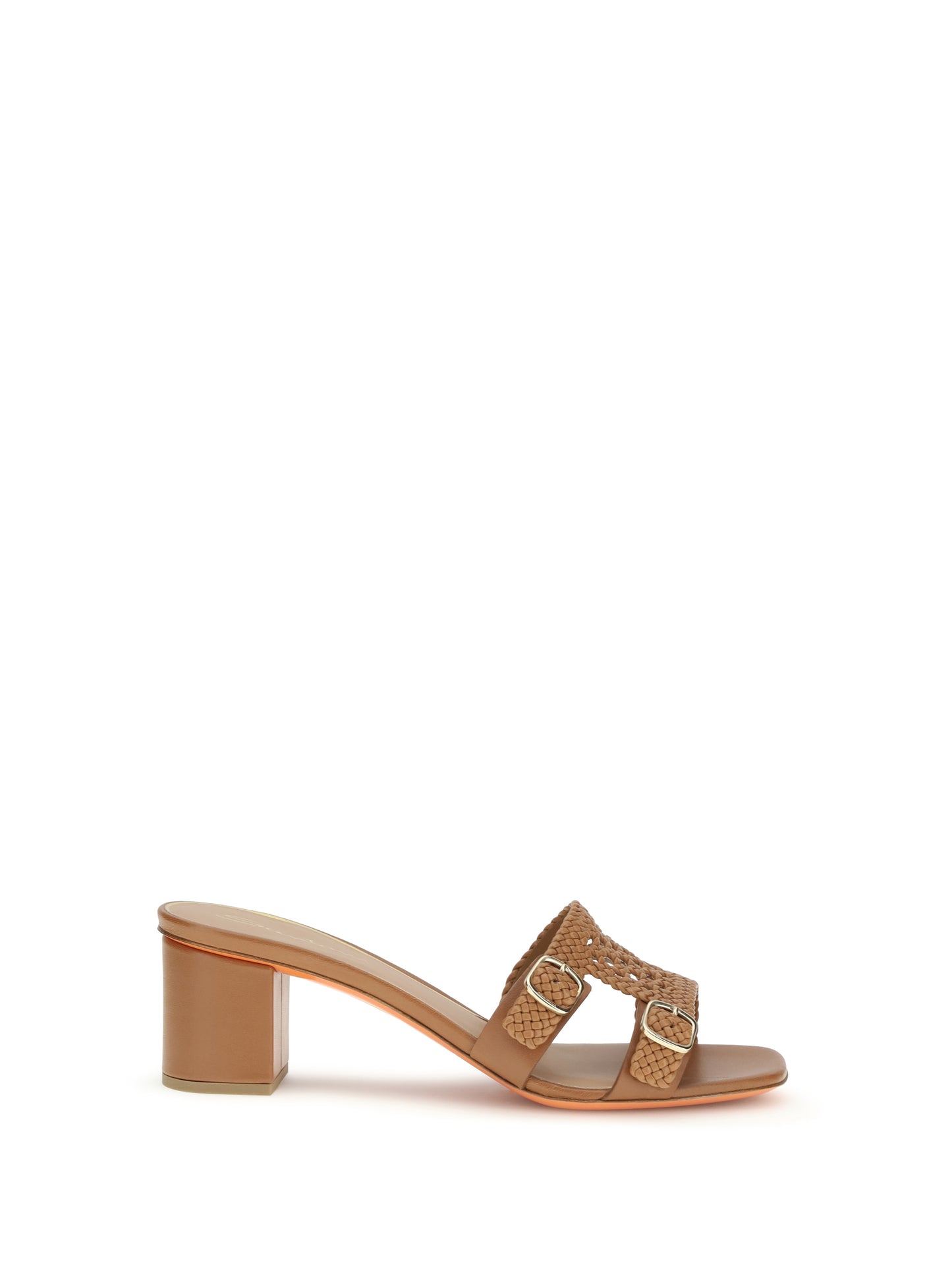 Santoni Women Woven Leather Sandals SANTONI