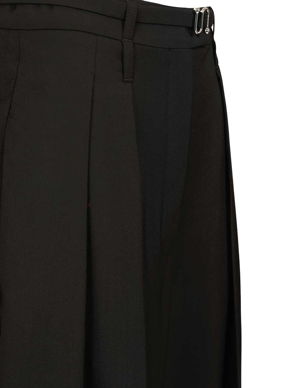 Sportmax Women Wide-Leg Trousers In Stretch Wool SPORTMAX