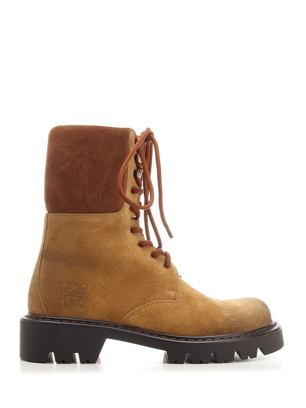 Loewe Women Suede 'Sierra' Combat Boots
