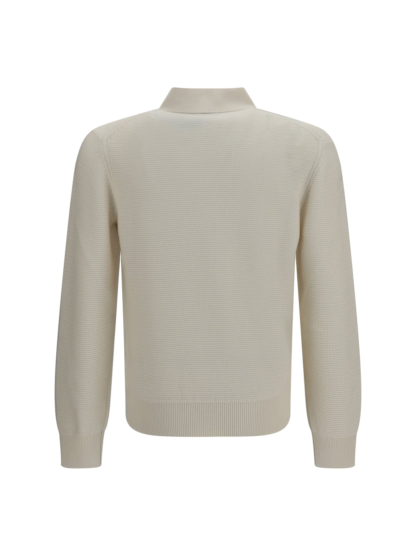 Zegna Men Long-Sleeve Cashmere Polo Shirt ZEGNA