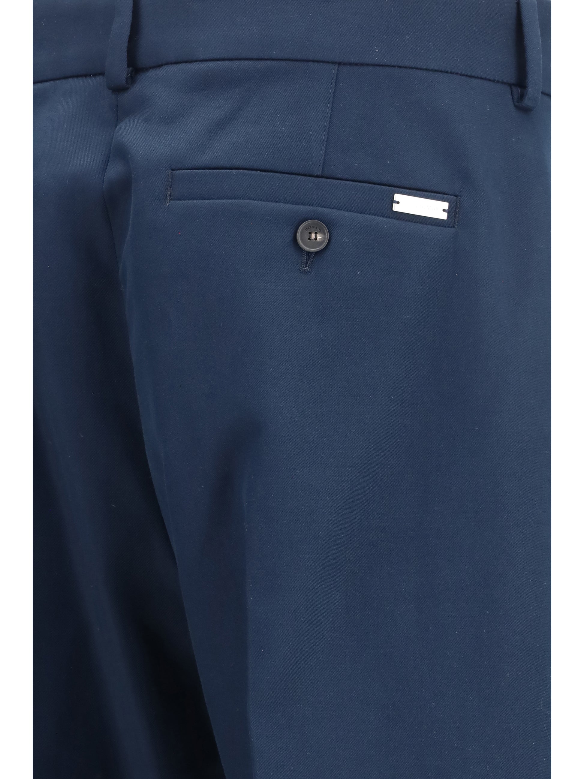Ferragamo Men Cotton And Cashmere Chinos Pants FERRAGAMO