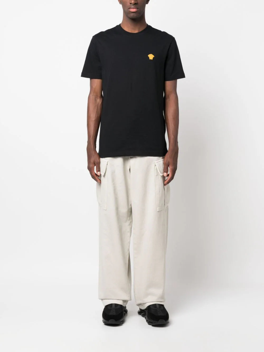 Versace Men T-Shirt With Medusa Embroidery VERSACE