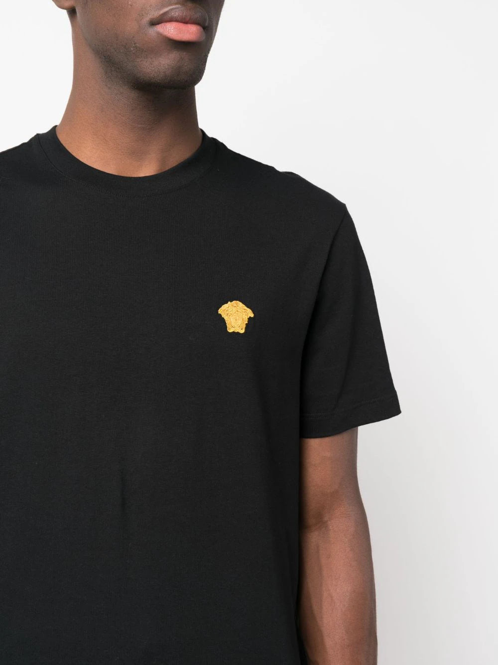 Versace Men T-Shirt With Medusa Embroidery VERSACE