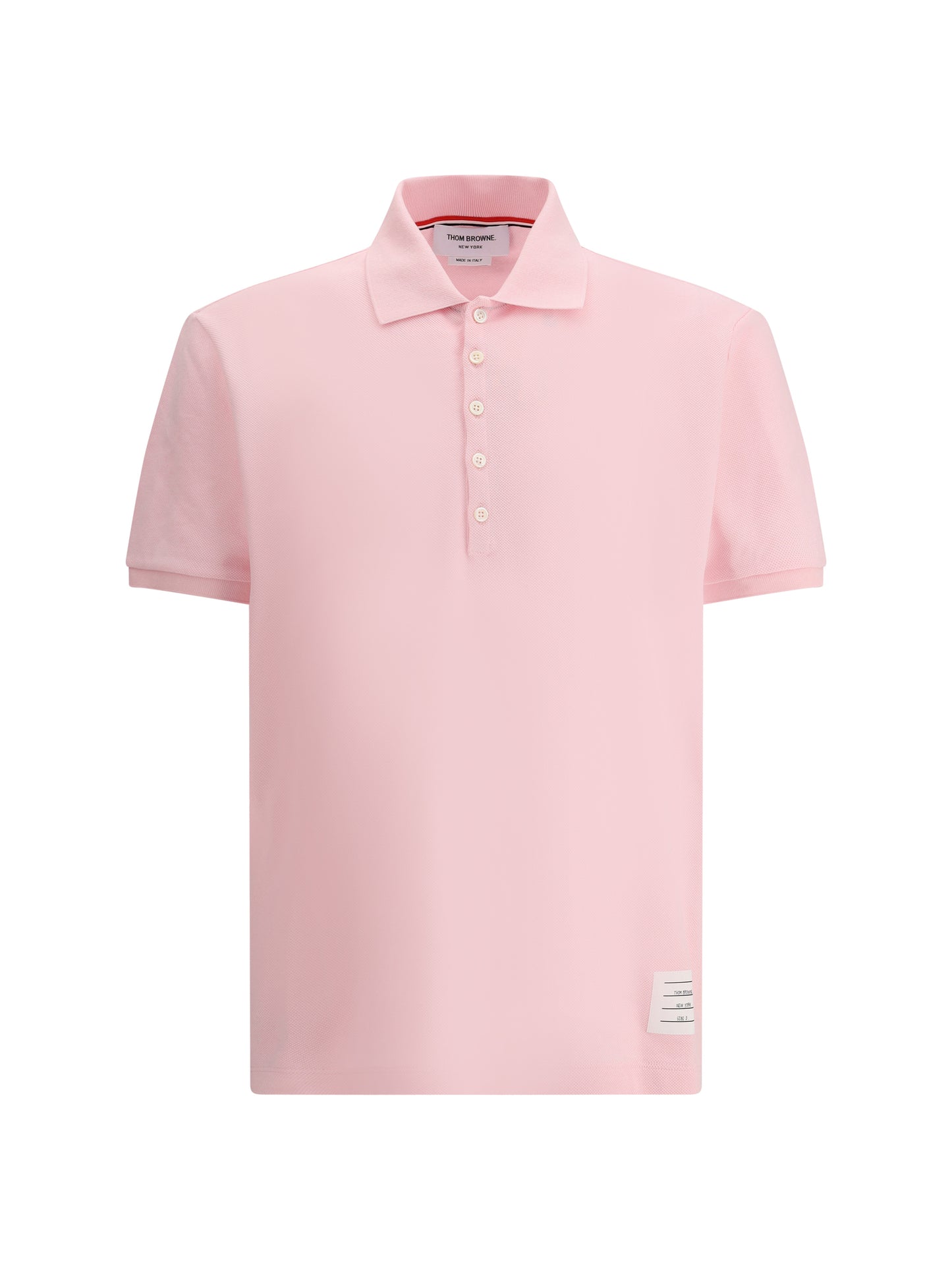 Thom Browne Men Polo Whit Iconic Bands THOM BROWNE