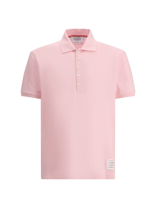 Thom Browne Men Polo Whit Iconic Bands THOM BROWNE