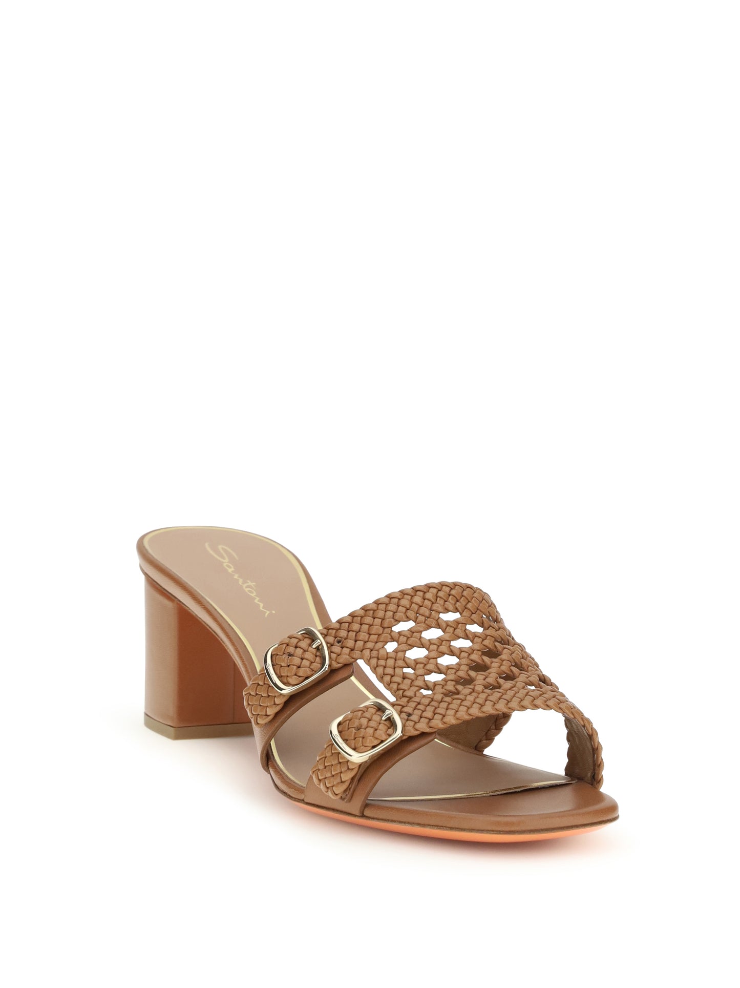 Santoni Women Woven Leather Sandals SANTONI