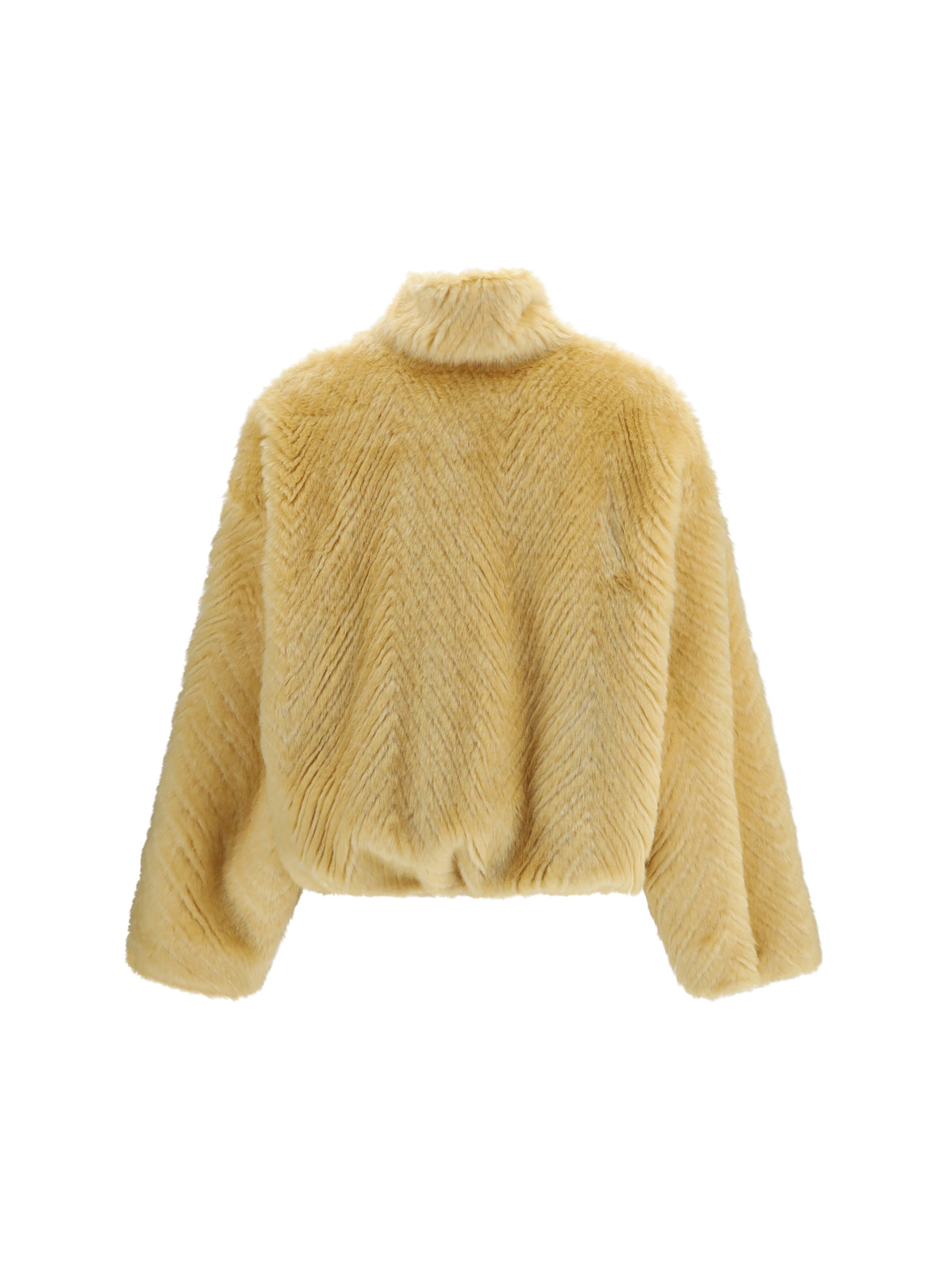 Forte_Forte Women Chevron Faux Fur Bomber Jacket FORTE FORTE