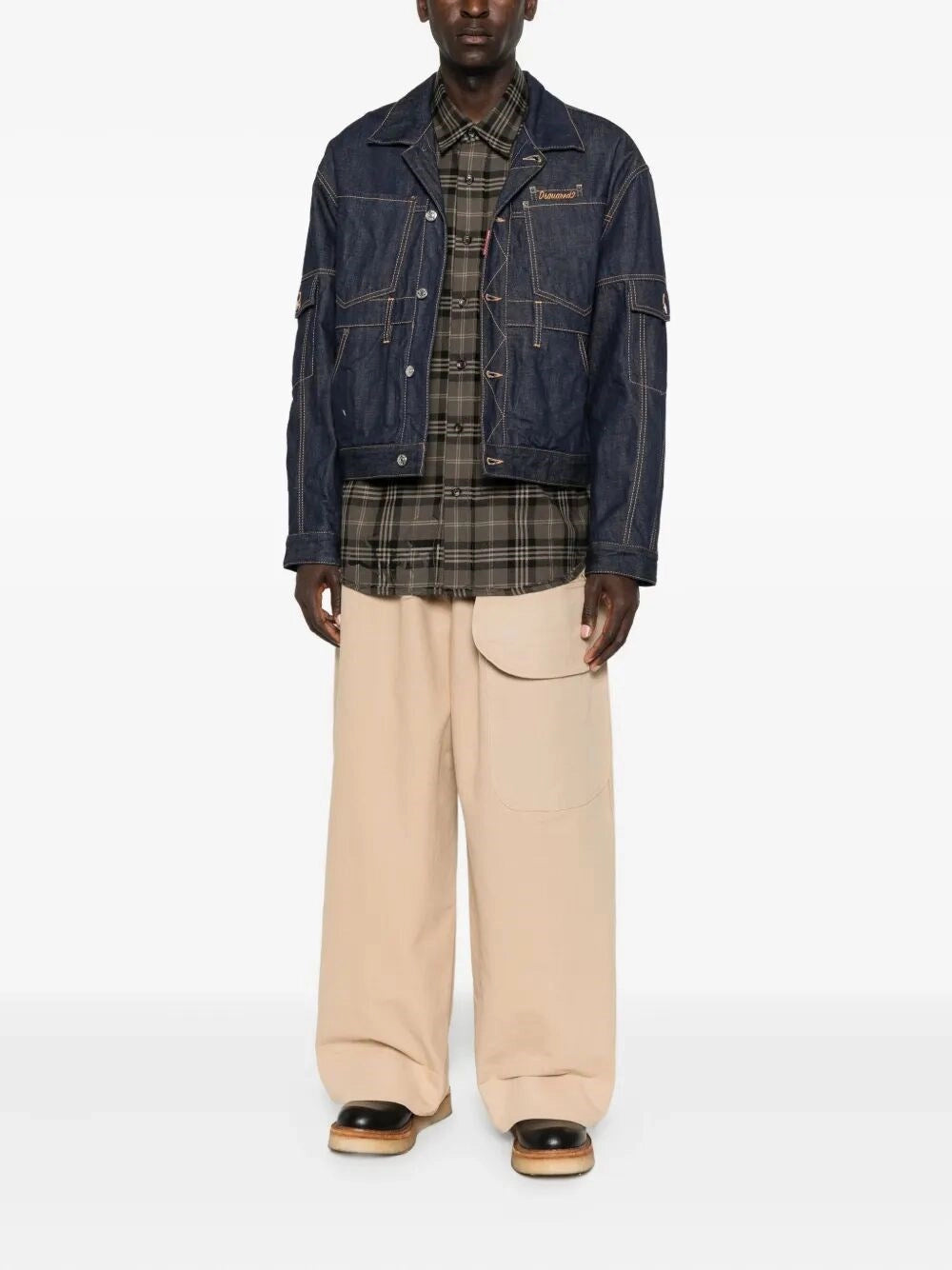 Dsquared2 Men Cargo Denim Jacket DSQUARED2