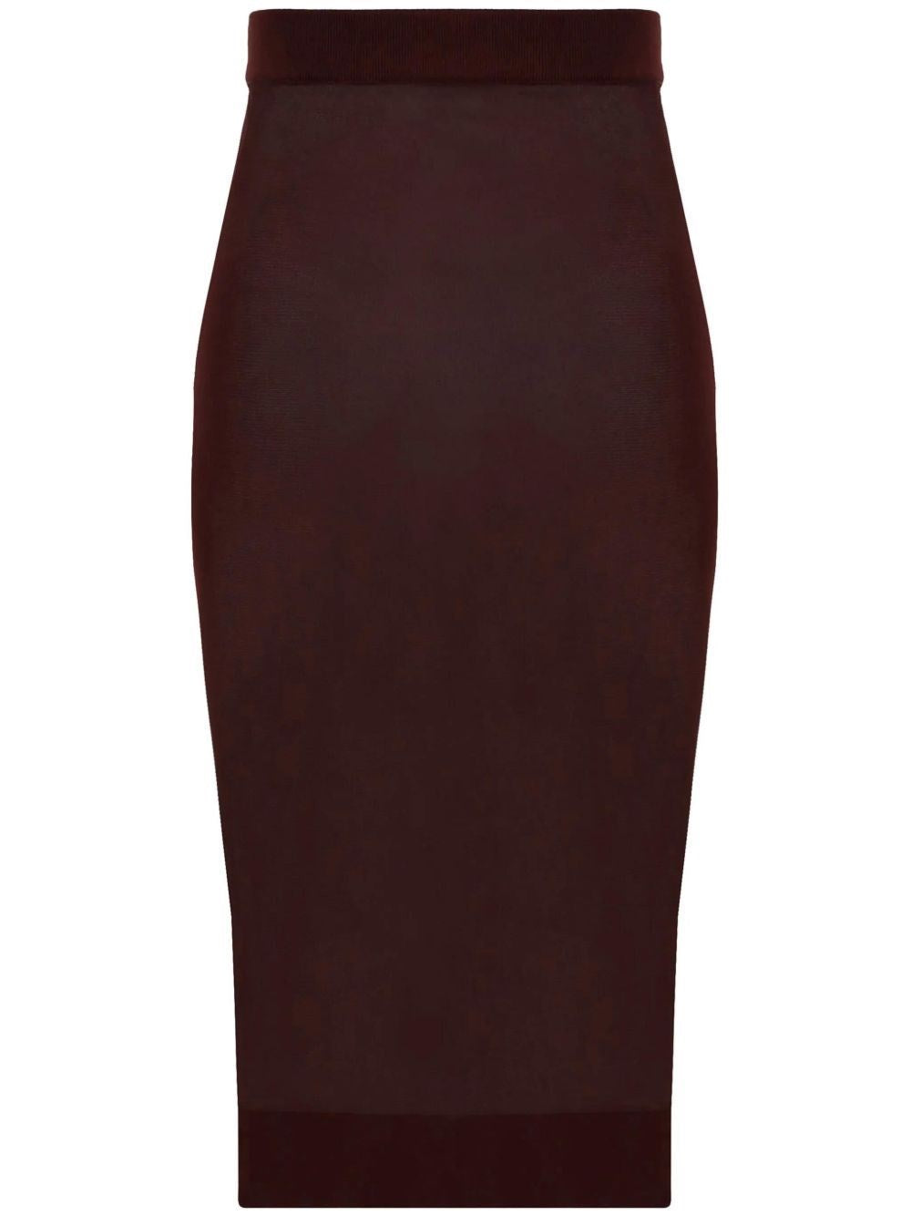 Saint Laurent Women Sheer Pencil Skirt SAINT LAURENT