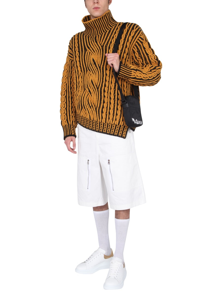 Alexander Mcqueen Men Japanese Gabardine Shorts ALEXANDER MCQUEEN