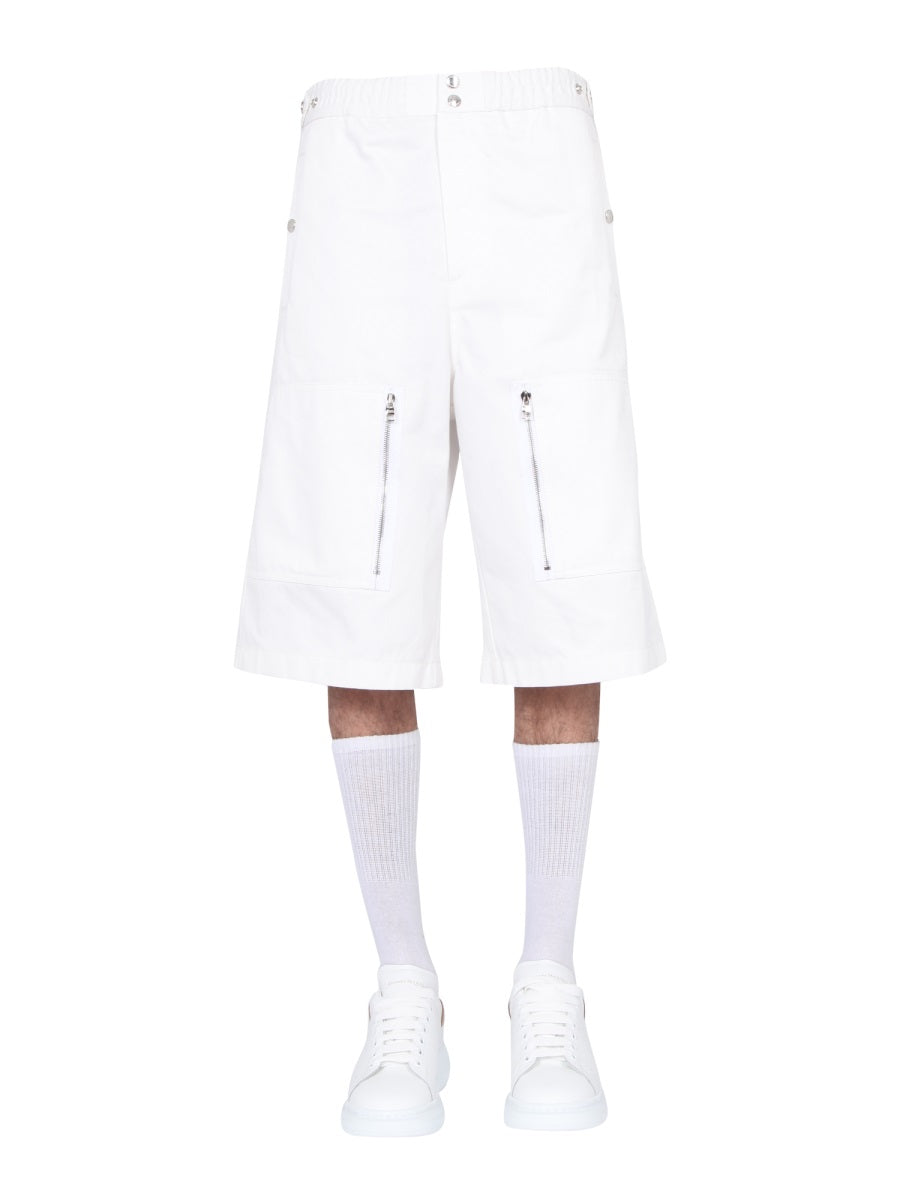 Alexander Mcqueen Men Japanese Gabardine Shorts ALEXANDER MCQUEEN