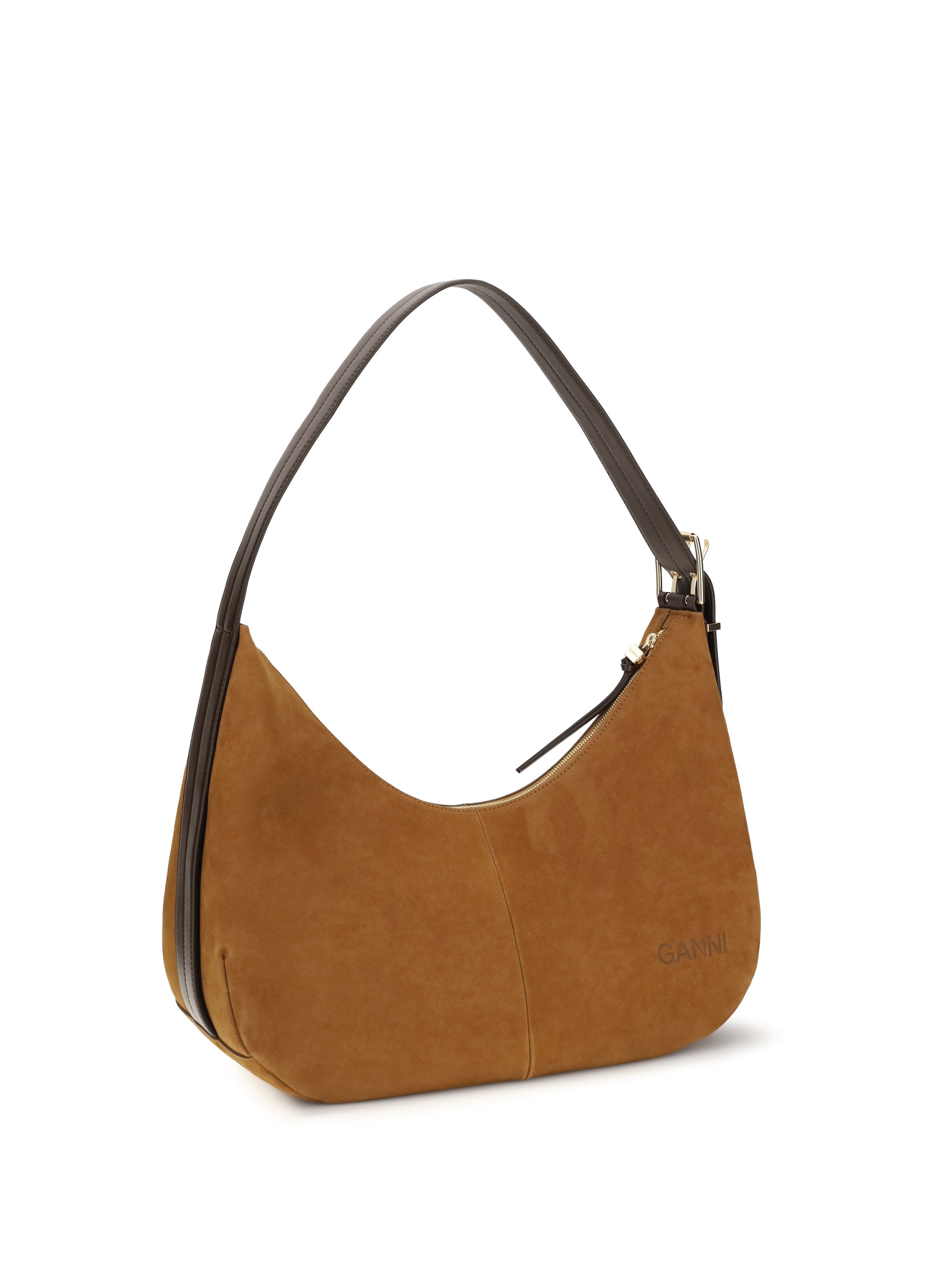 Ganni Women Suede Vegan Shoulder Bag GANNI