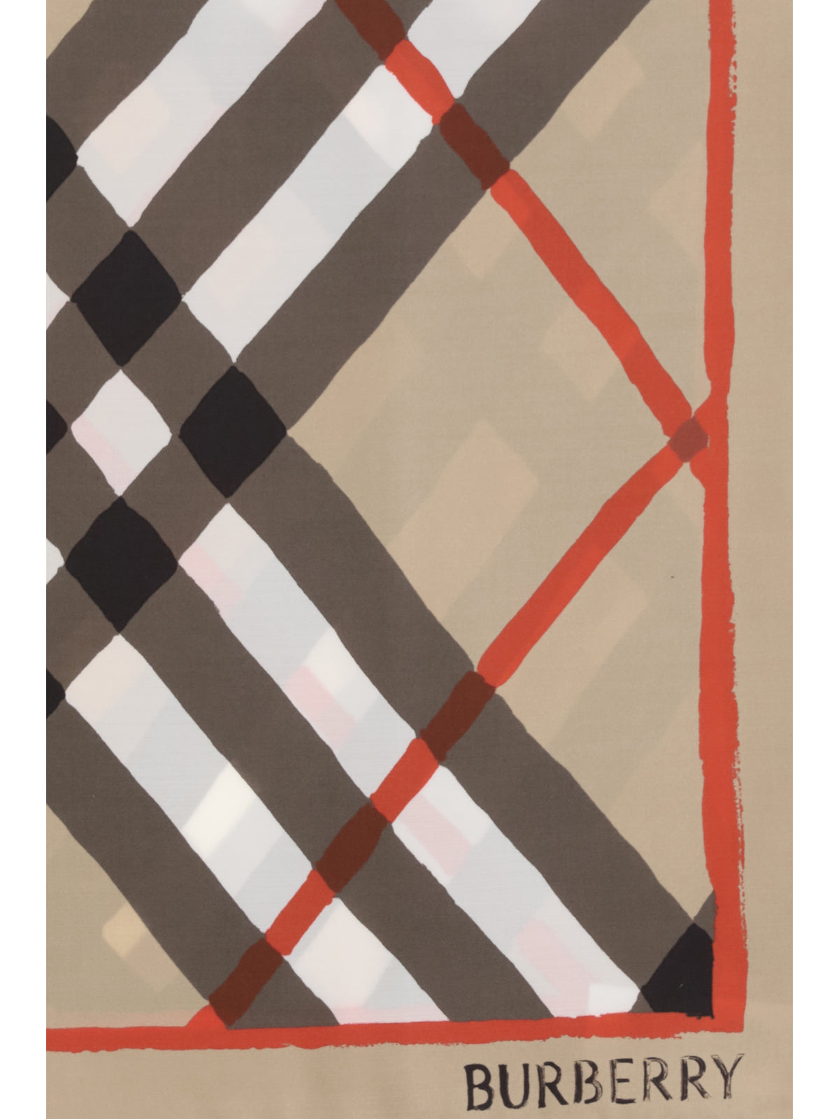 Burberry Women Silk Watercolour Check Scarf BURBERRY