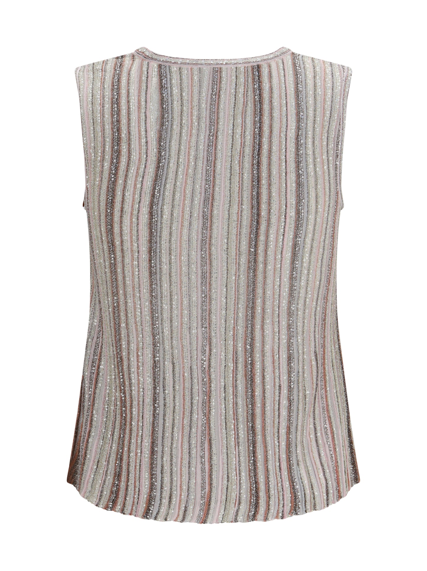 Missoni Women Sleeveless Ribbed Sequin Top MISSONI