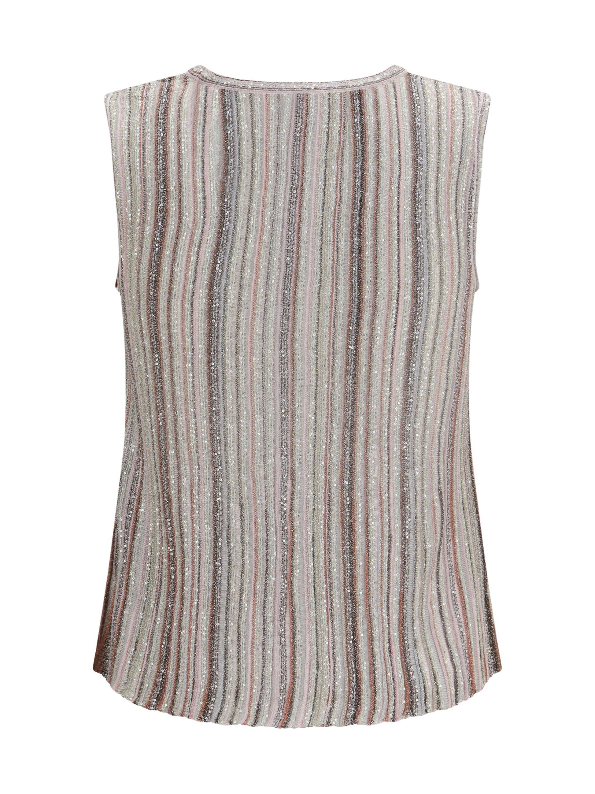 Missoni Women Sleeveless Ribbed Sequin Top MISSONI