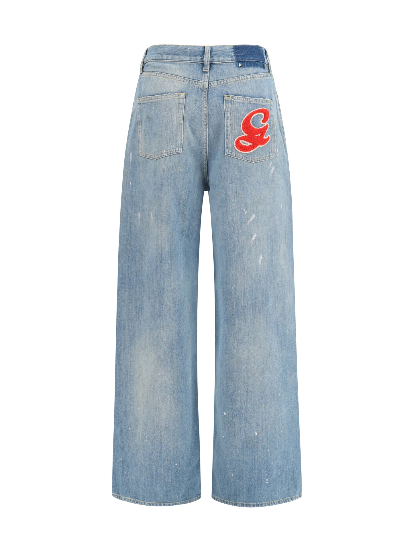 Golden Goose Women Embroidered Logo Denim Jeans GOLDEN GOOSE