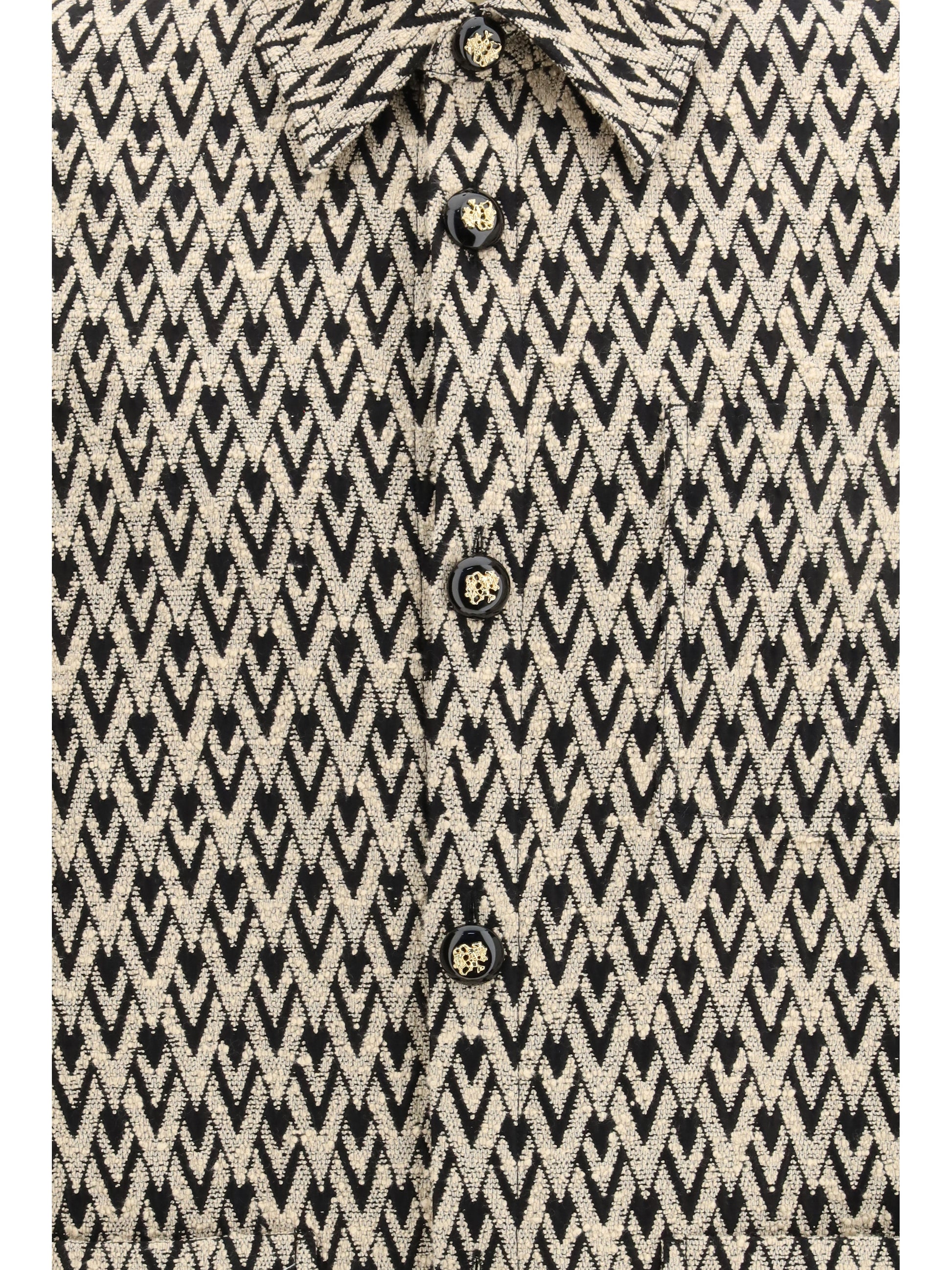 Valentino Men Mixed Cotton Jacquard Toute La V Jacket VALENTINO
