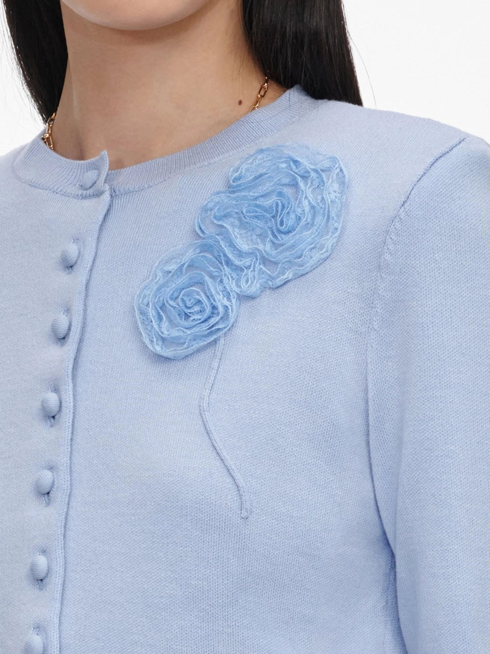 Self-Portrait Women Flower Knit Cardigan SELF-PORTRAIT