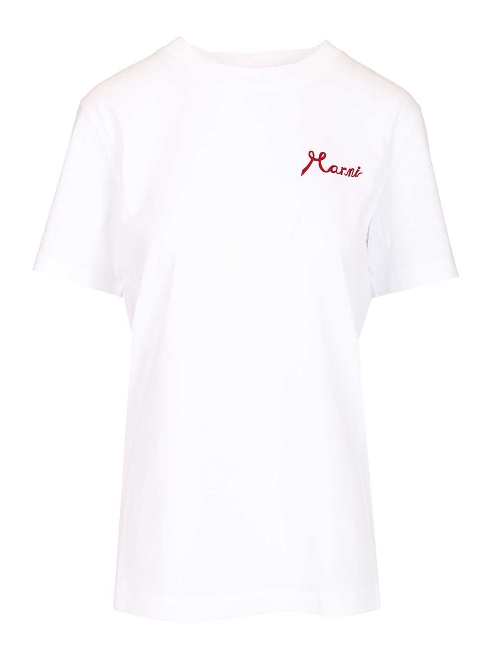 Marni Women White Cotton T-Shirt MARNI