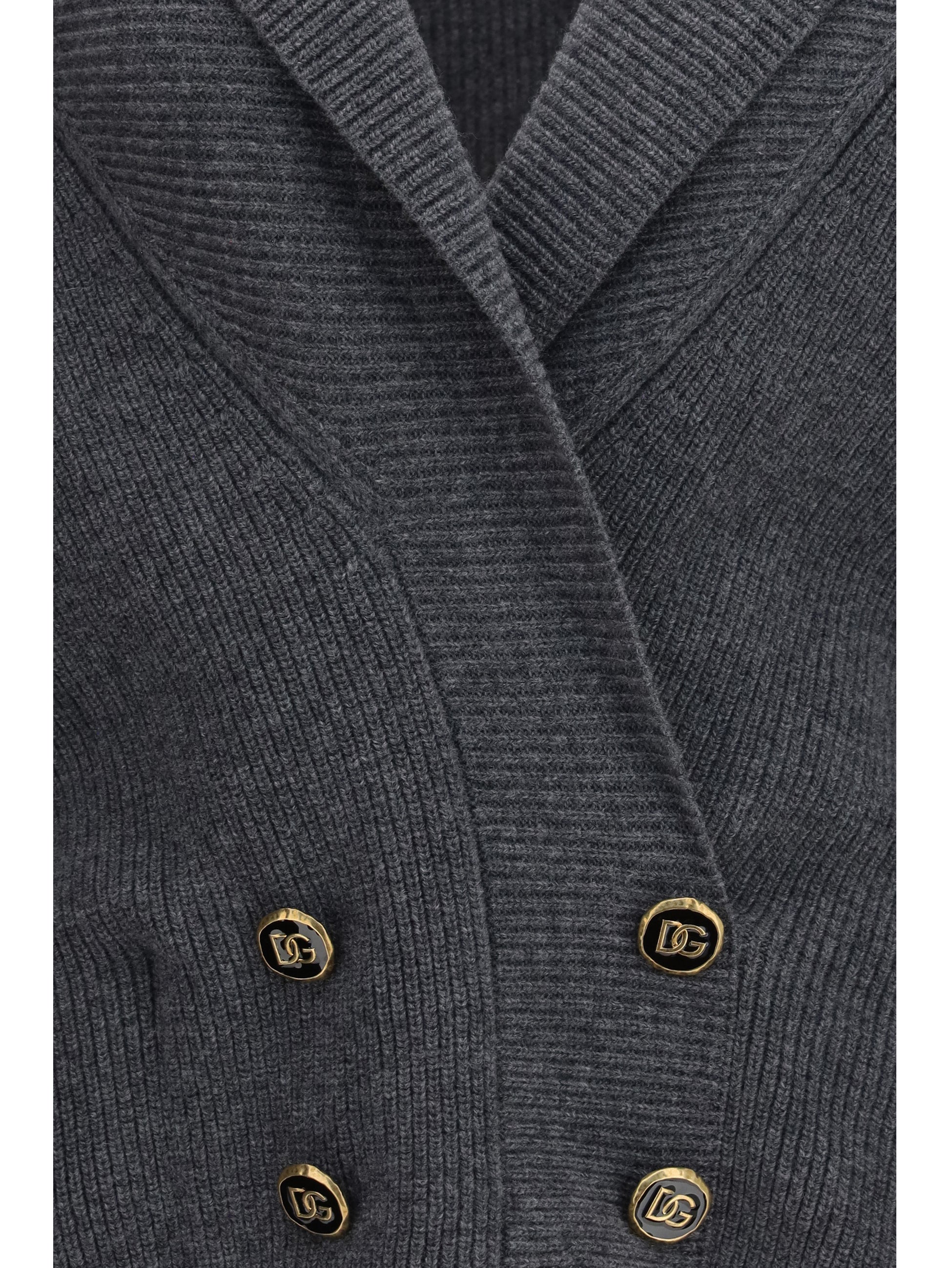 Dolce & Gabbana Women Cropped Shawl Collar Cardigan With Wide Sleeves DOLCE & GABBANA