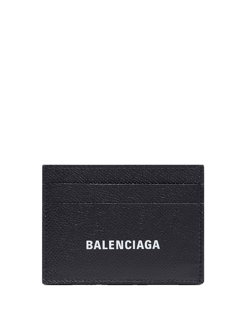 Balenciaga Men Logo-Print Grained Leather Card Holder BALENCIAGA