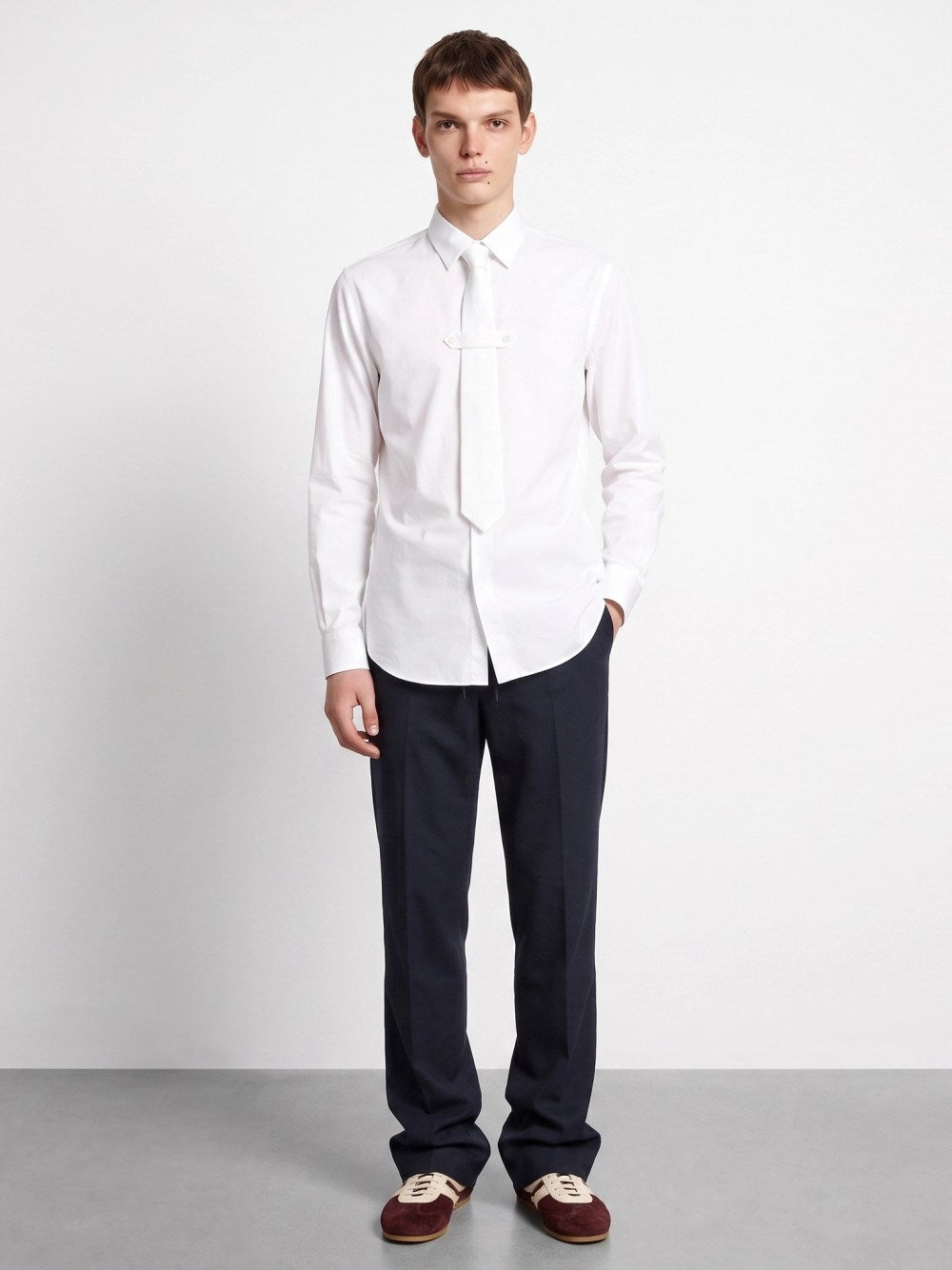 Dries Van Noten Men Poplin Shirt With Tie DRIES VAN NOTEN
