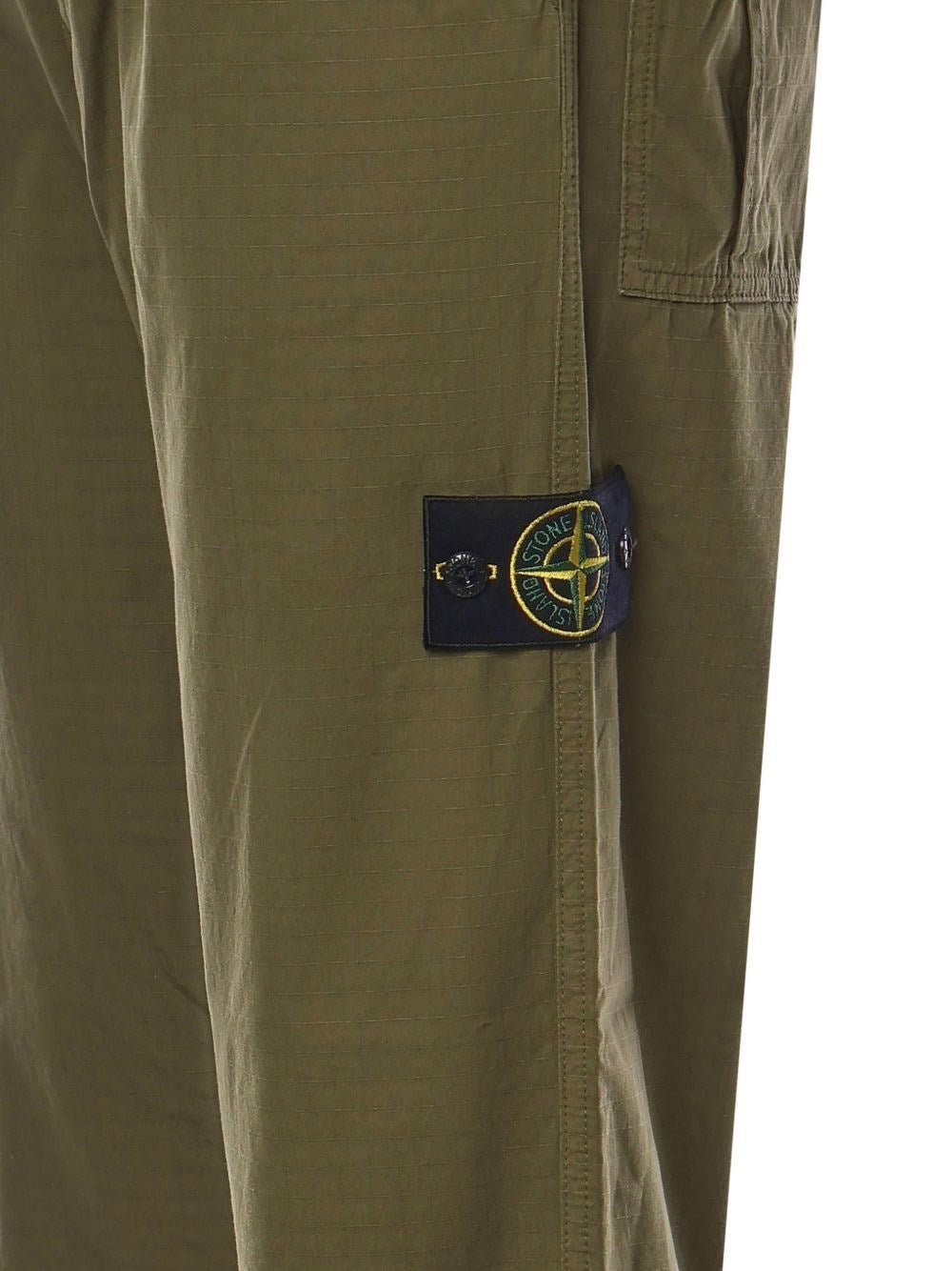 Stone Island Men Organic Cotton Ripstop Chino Trousers STONE ISLAND