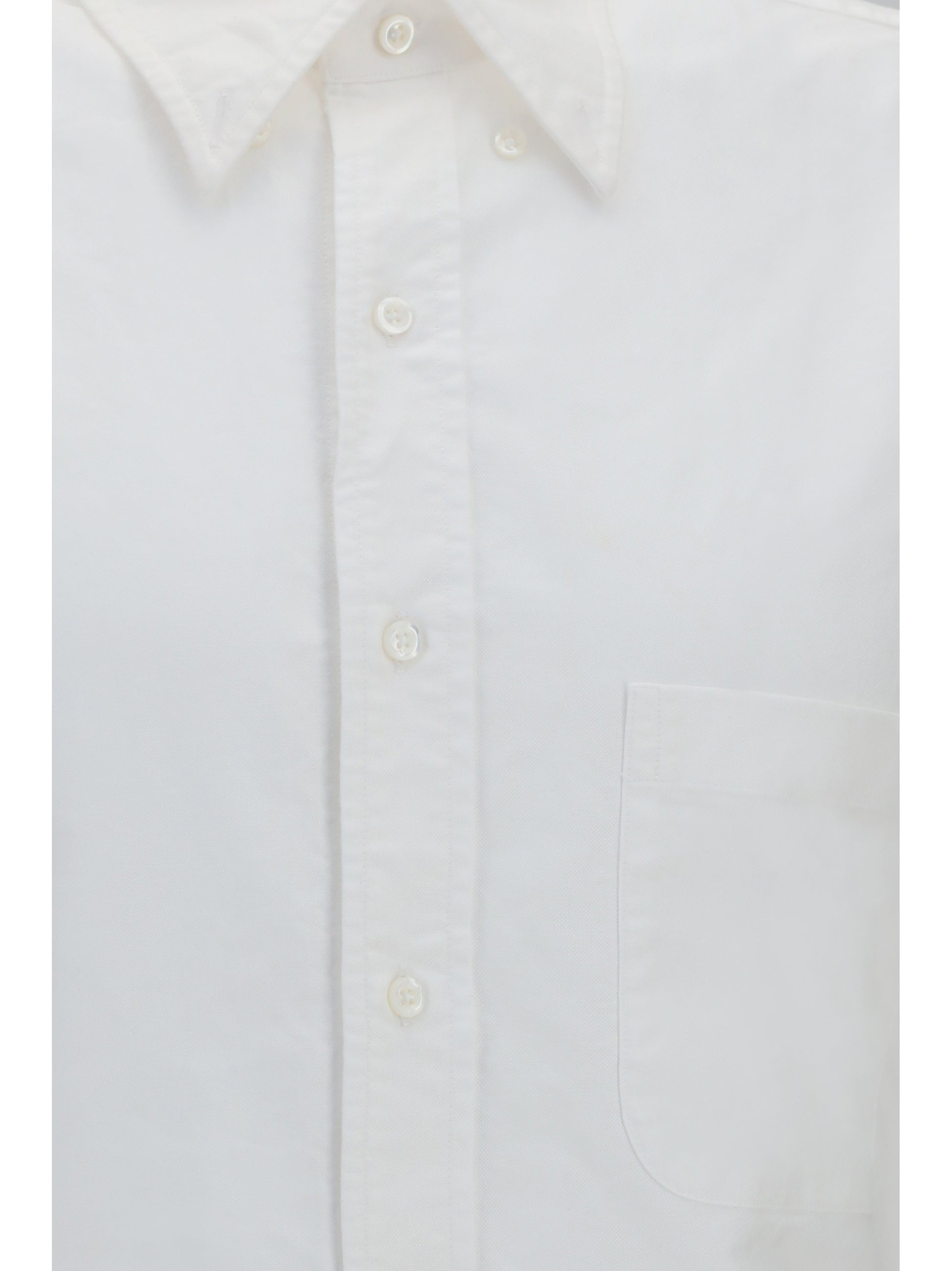 Thom Browne Men Short-Sleeve Shirt With Contrast Stripes THOM BROWNE