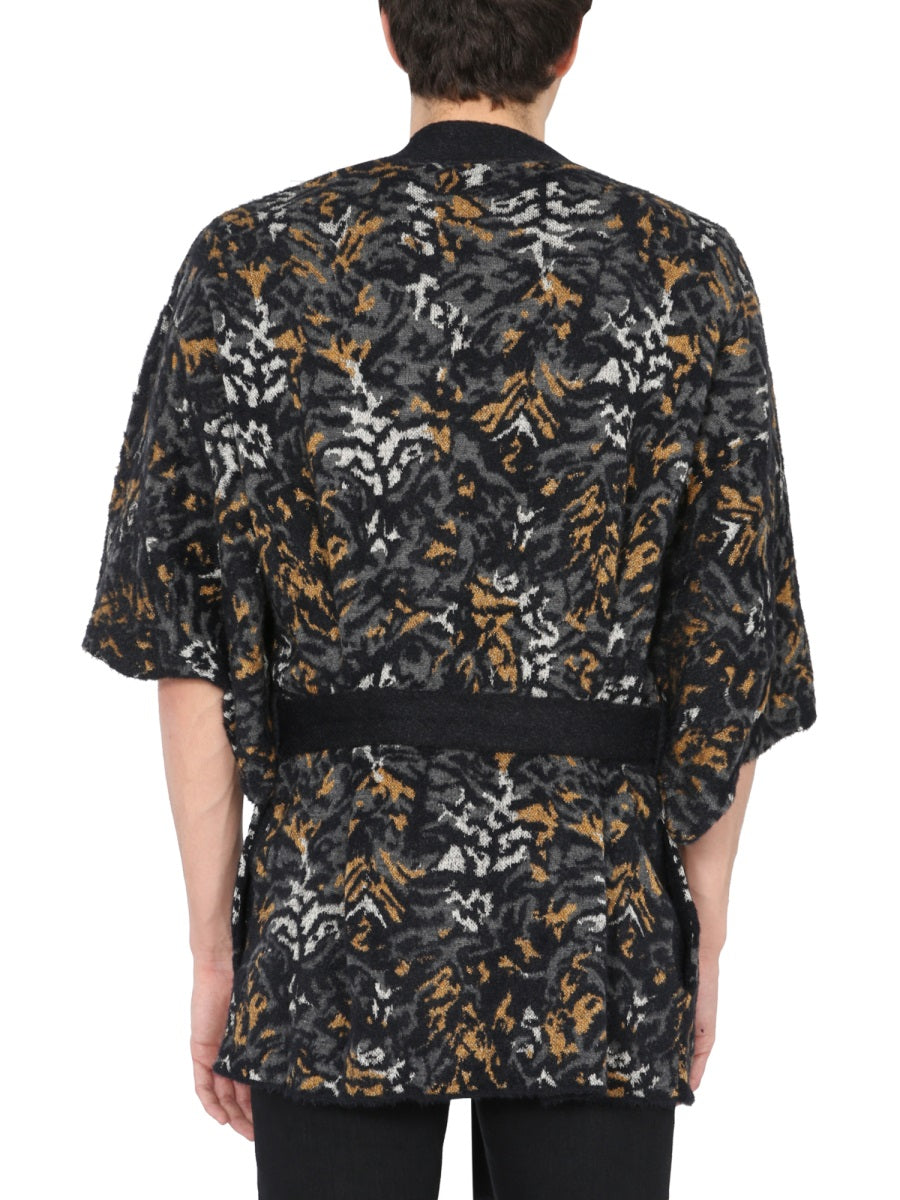 Saint Laurent Men Jacquard Knit Kimono SAINT LAURENT