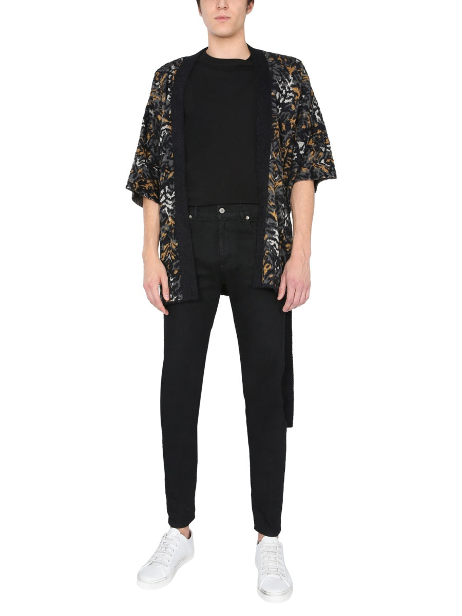 Saint Laurent Men Jacquard Knit Kimono SAINT LAURENT