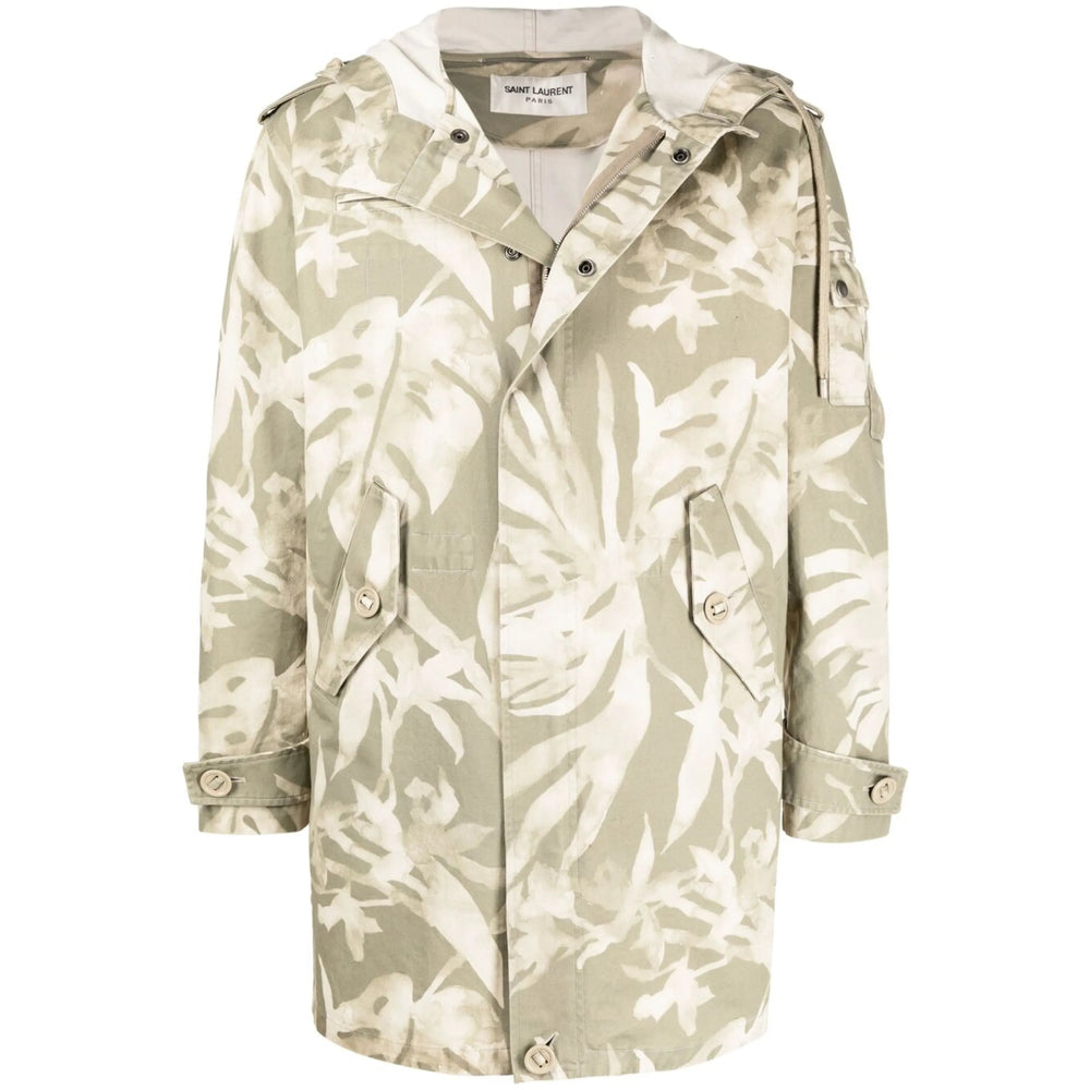 Saint Laurent Green Coats - Parkas Men SAINT LAURENT