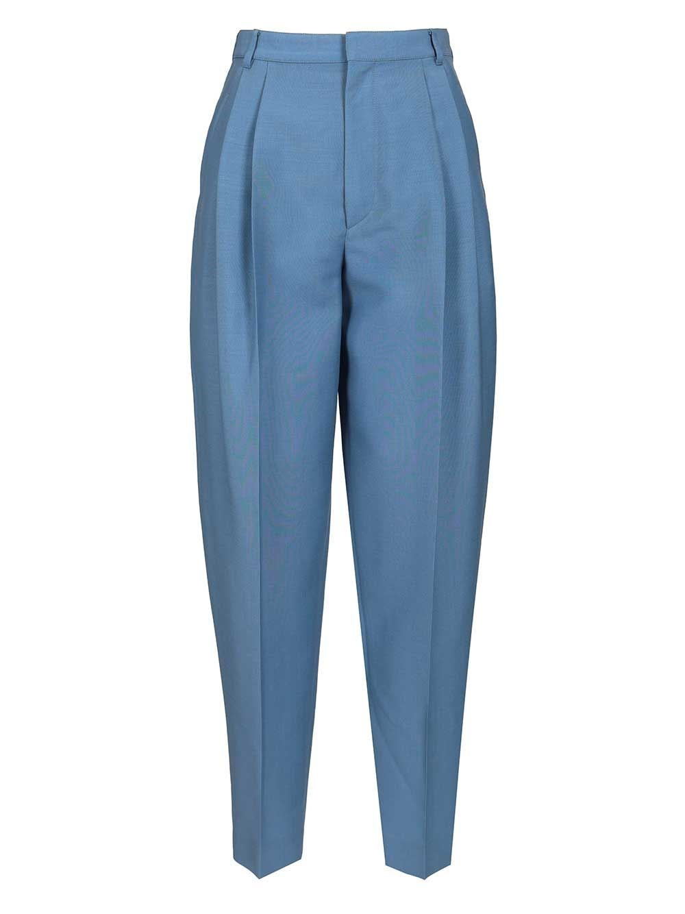 Celine Women Montauk Trousers In Wool And Mohair CELINE