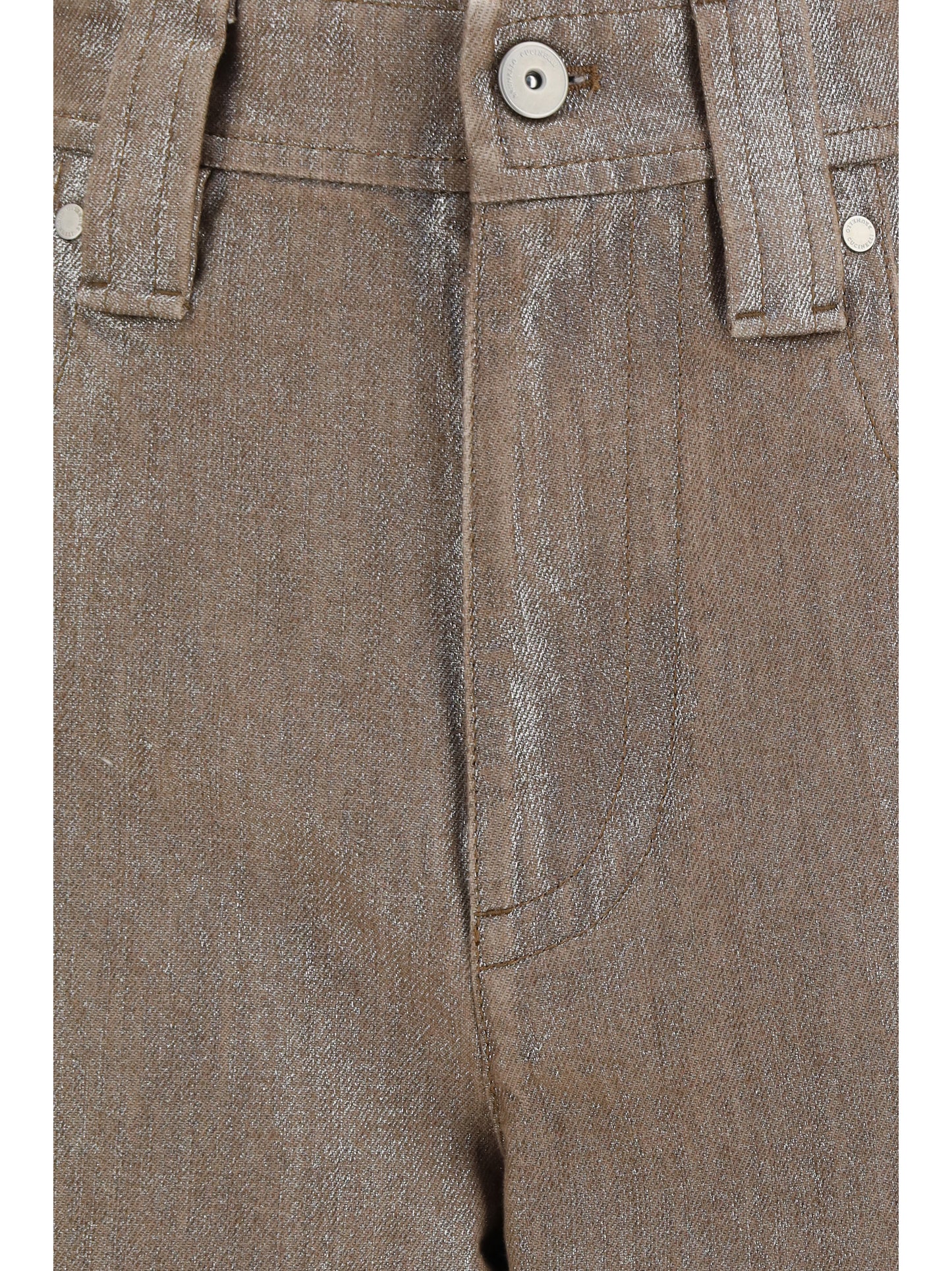 Brunello Cucinelli Women Lurex Wide-Leg Jeans BRUNELLO CUCINELLI