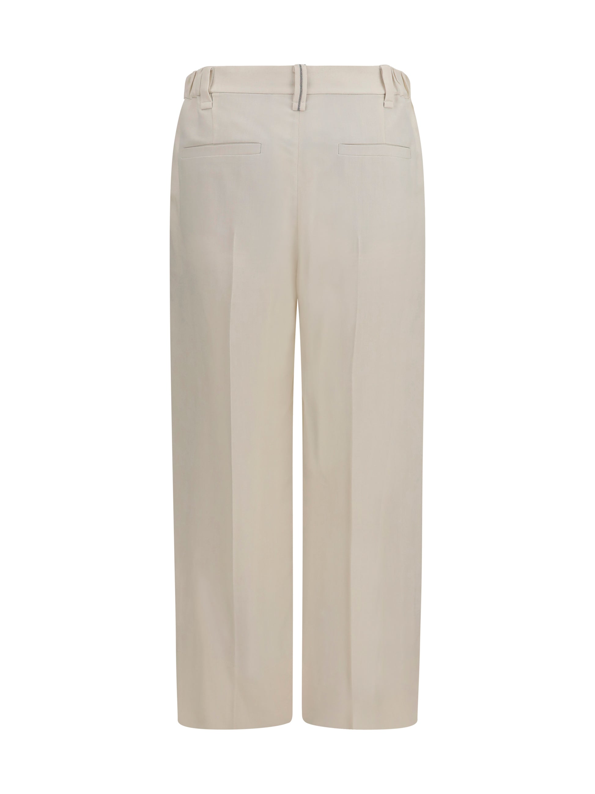 Brunello Cucinelli Women Cigarette Pants In Fluid Viscose And Linen Twill BRUNELLO CUCINELLI