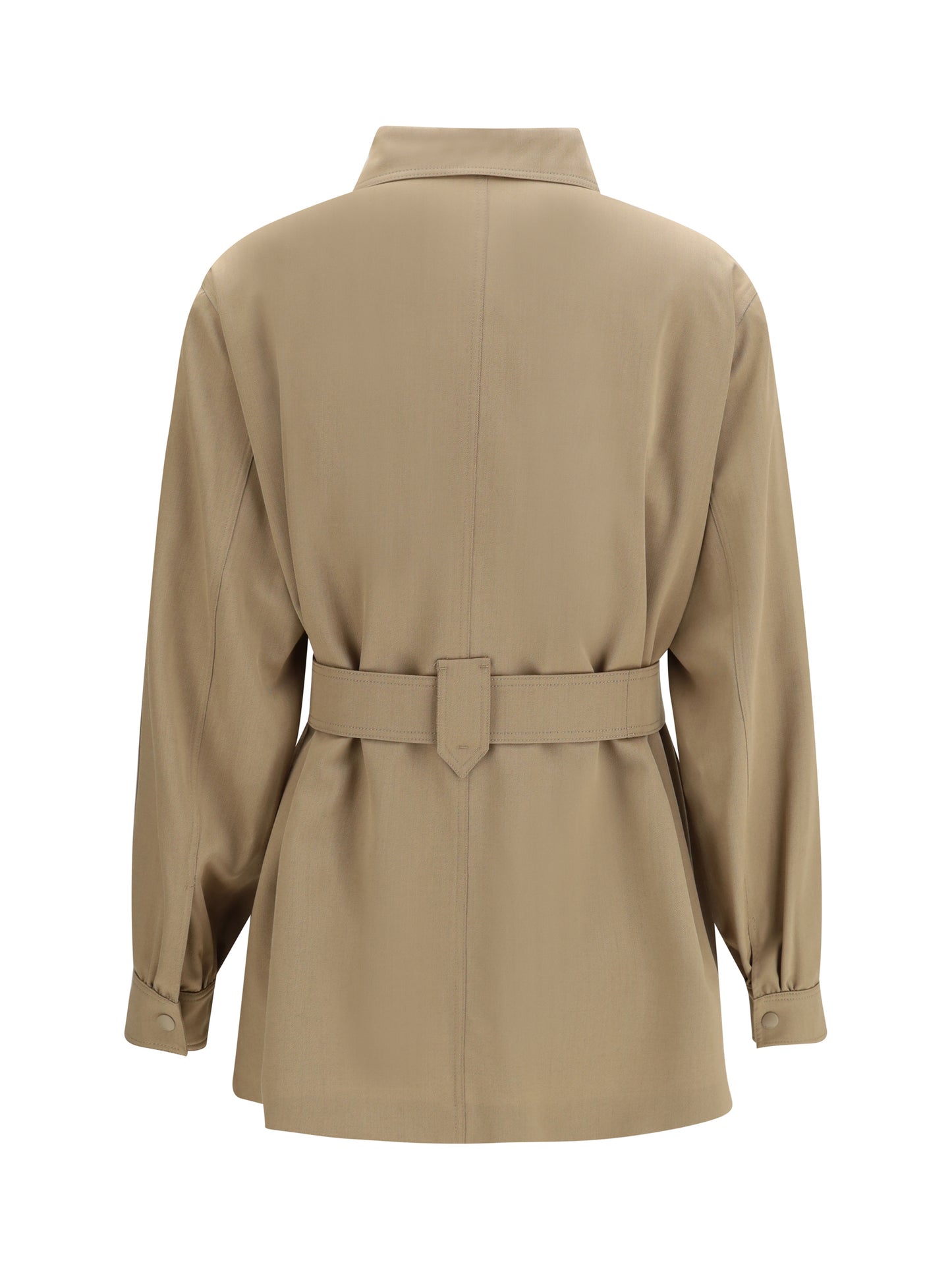 Max Mara Women Wool Jacket-Shirt With Belt MAX MARA