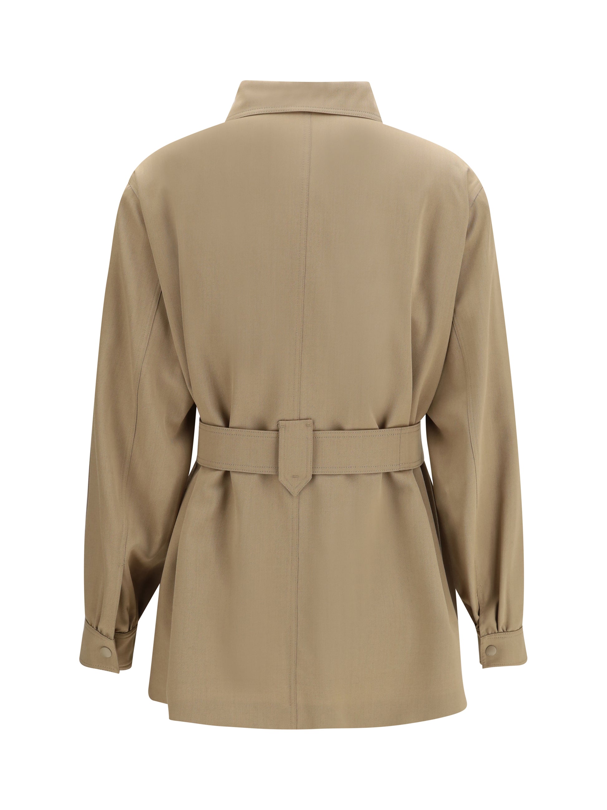 Max Mara Women Wool Jacket-Shirt With Belt MAX MARA
