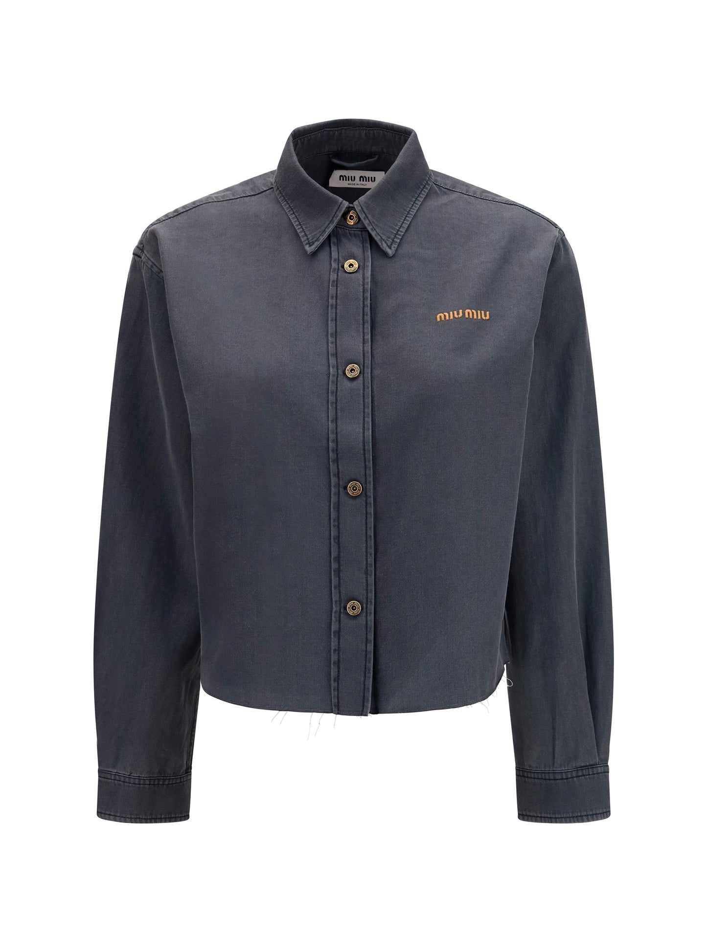 Miu Miu Women Denim-Style Cotton Shirt MIU MIU