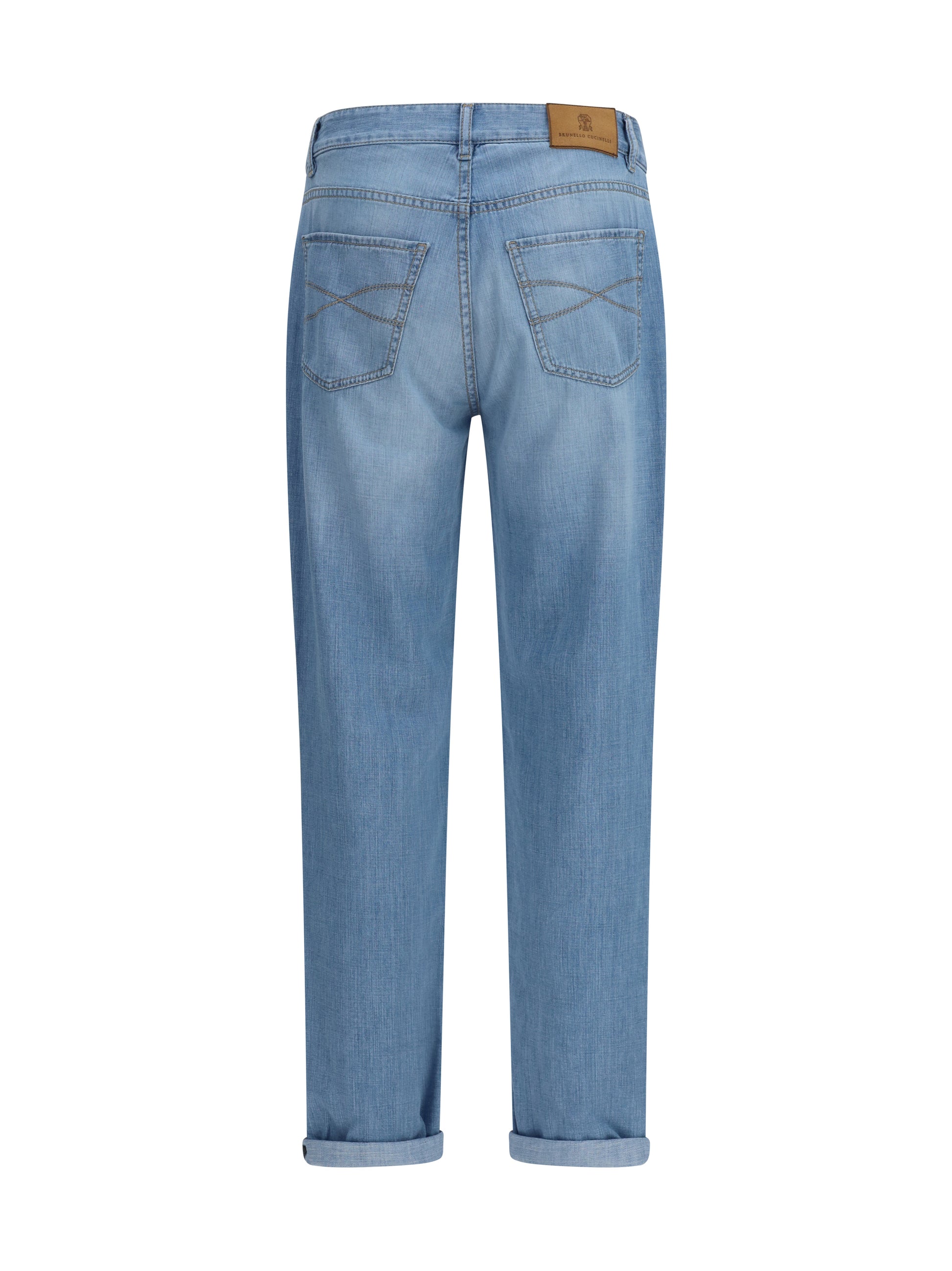 Brunello Cucinelli Men Jeans In Cotton With Distressed Effect BRUNELLO CUCINELLI