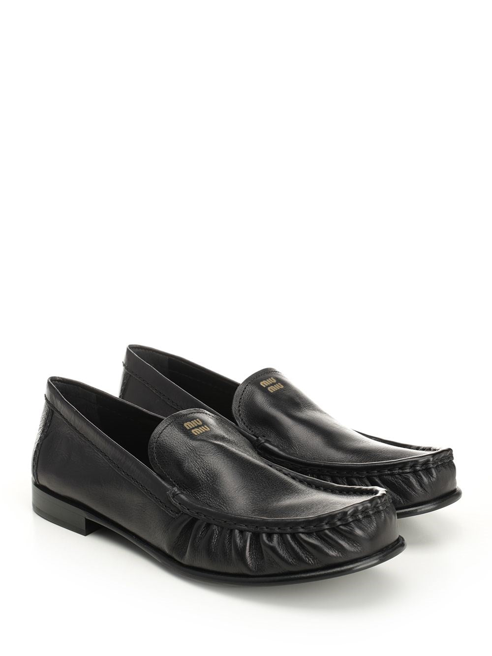 Miu Miu Women Buffalo Leather Moccasins MIU MIU