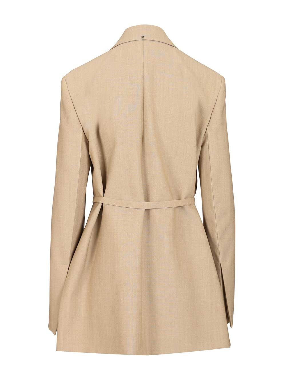 Sportmax Women Long Double-Breasted Wool Blazer SPORTMAX