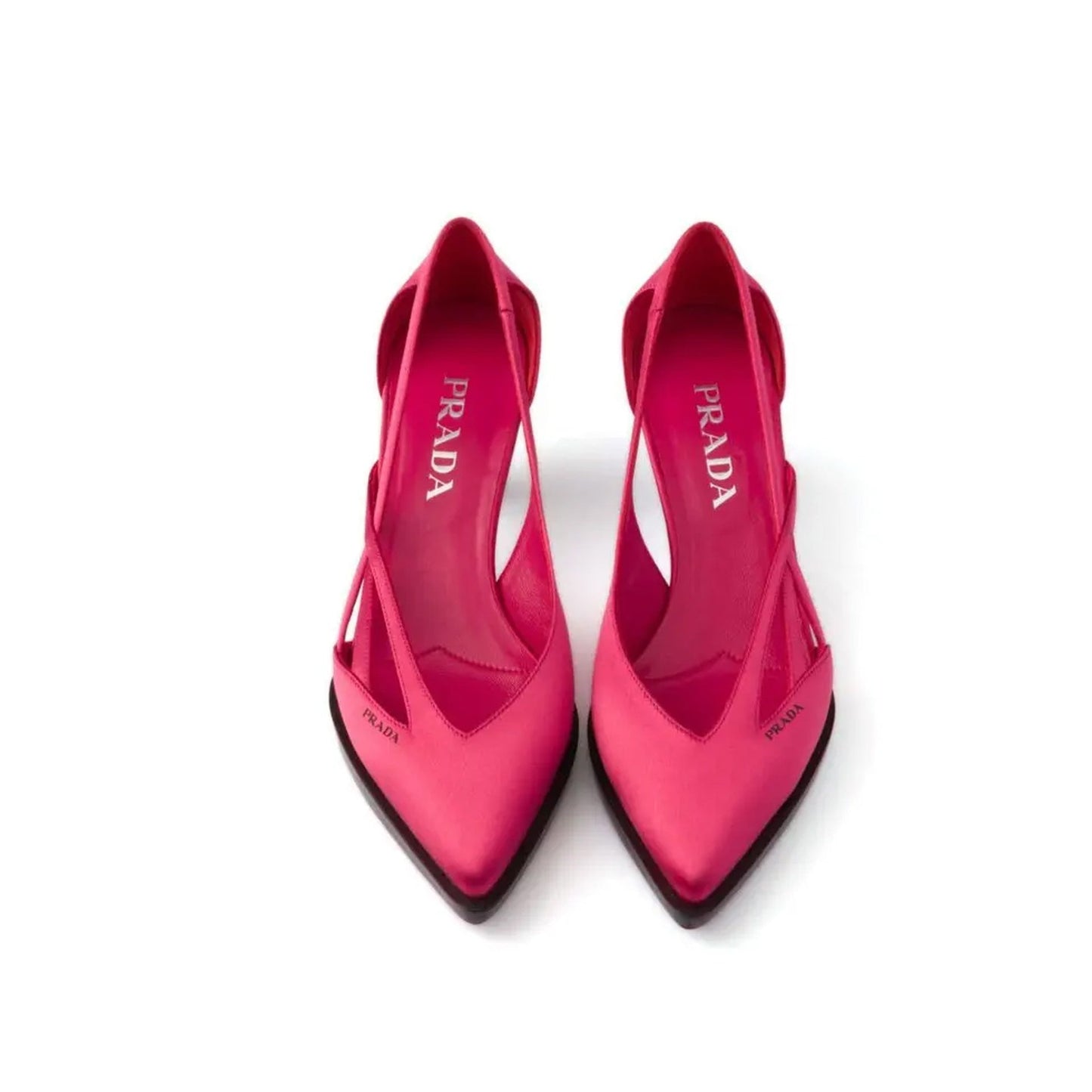 Prada 55Mm Satin Cut-Out Pumps Women PRADA