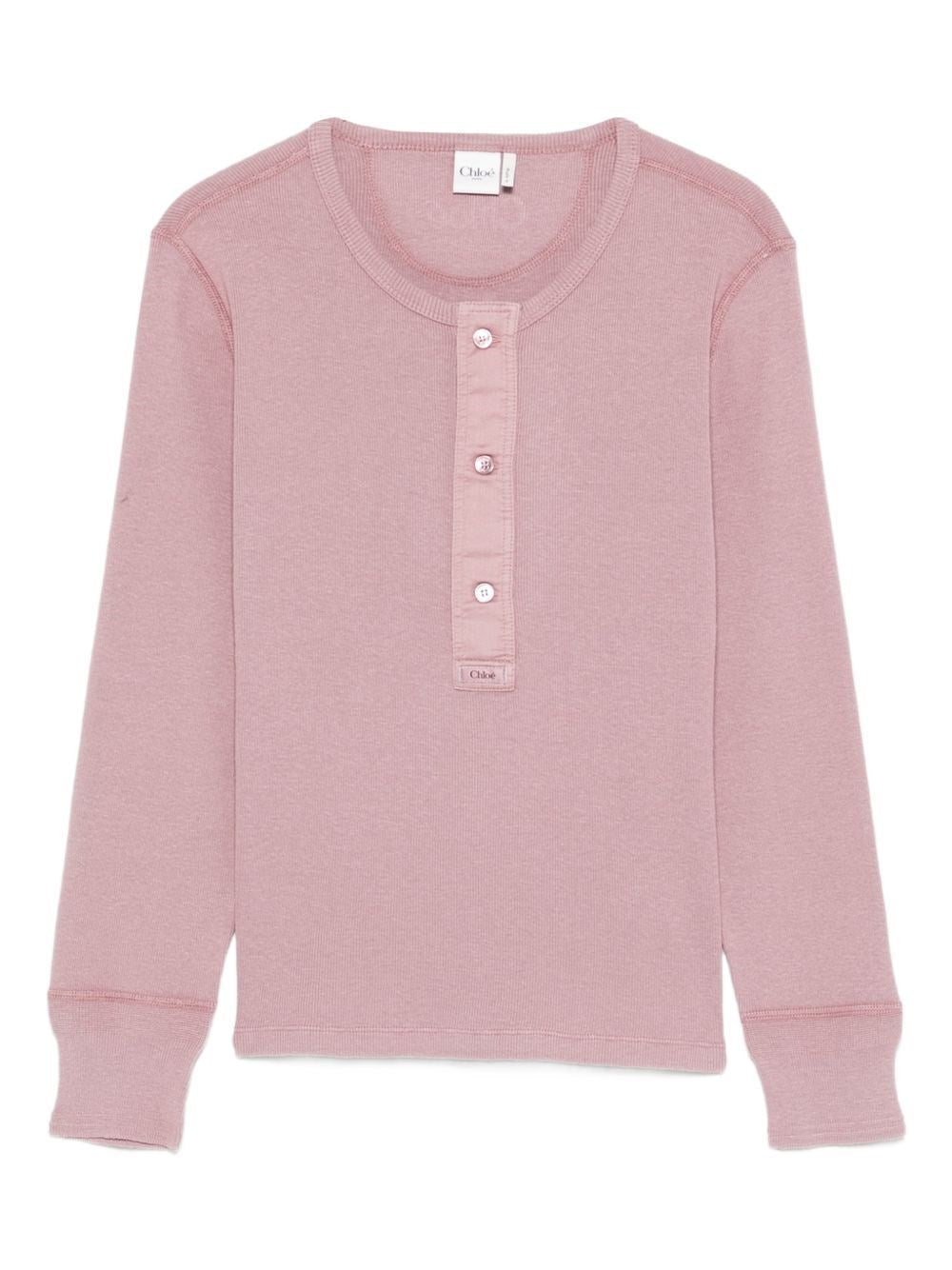 Chloe' Women Cotton Henley Shirt CHLOE