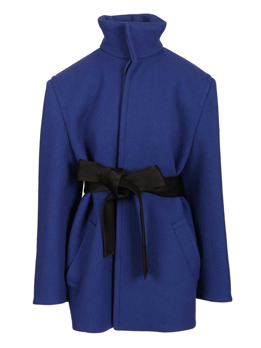 Saint Laurent Women Short Coat With Belt SAINT LAURENT