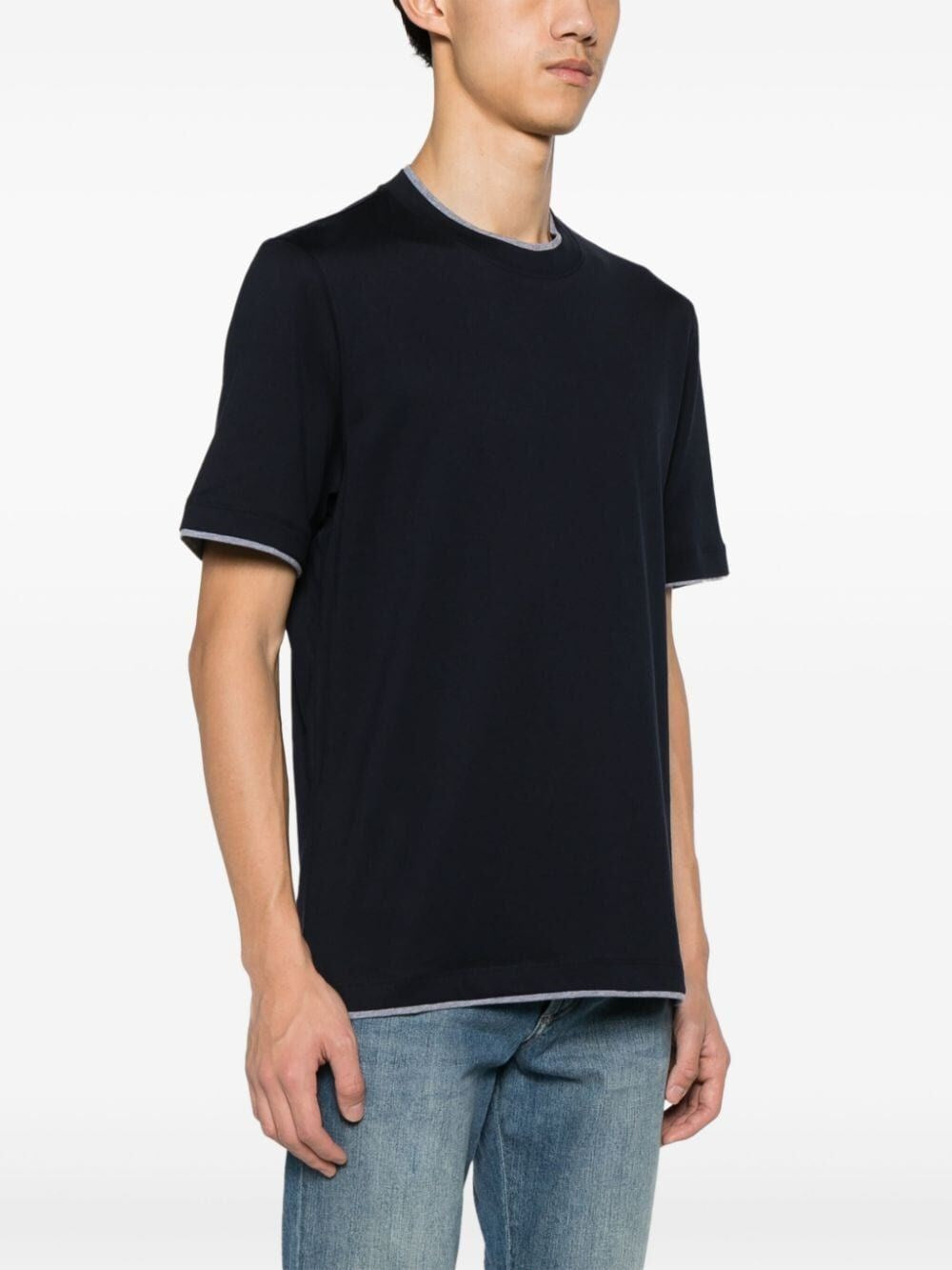 Brunello Cucinelli Men T-Shirt With Faux-Layering BRUNELLO CUCINELLI
