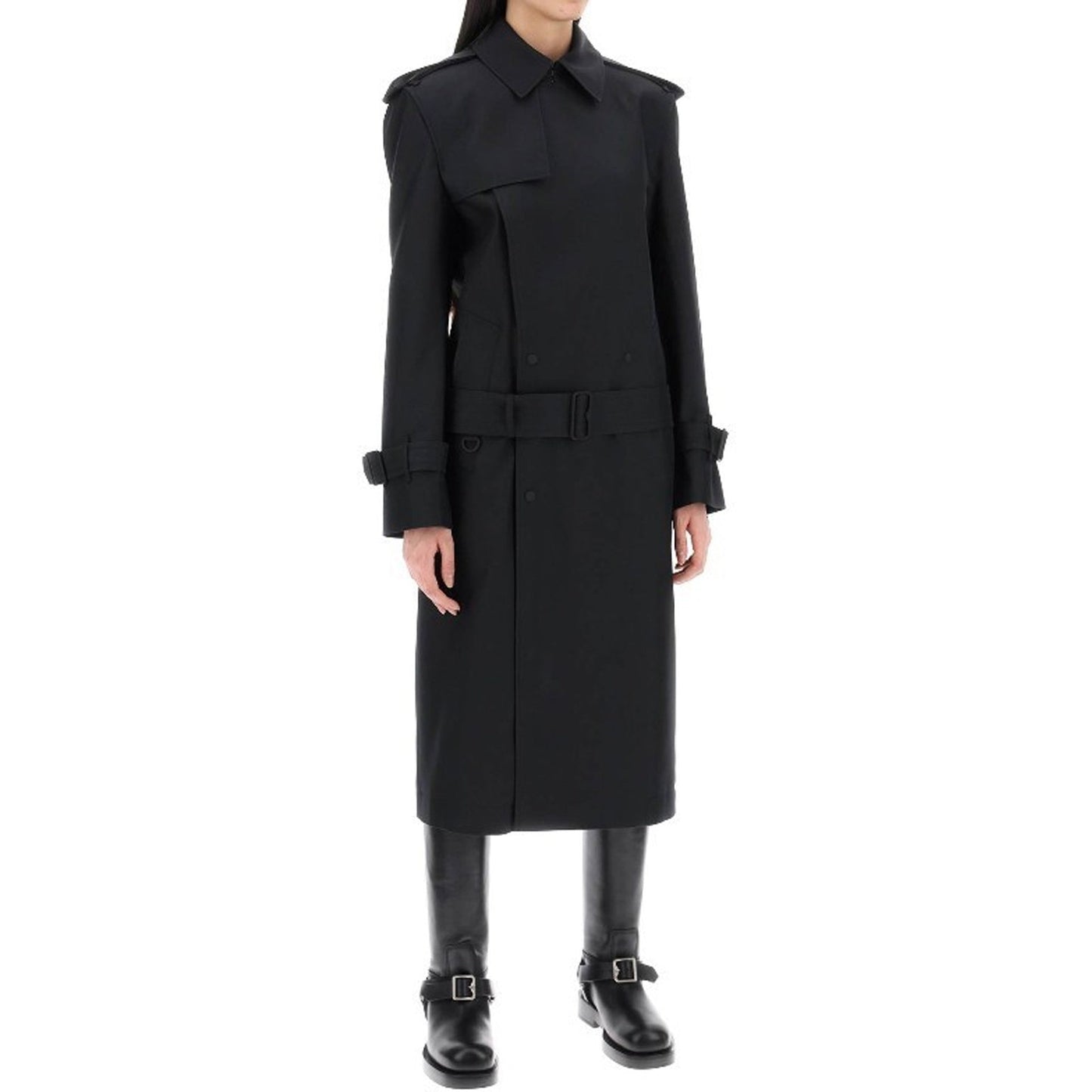 Burberry Blend Silk Trench Coat Women BURBERRY