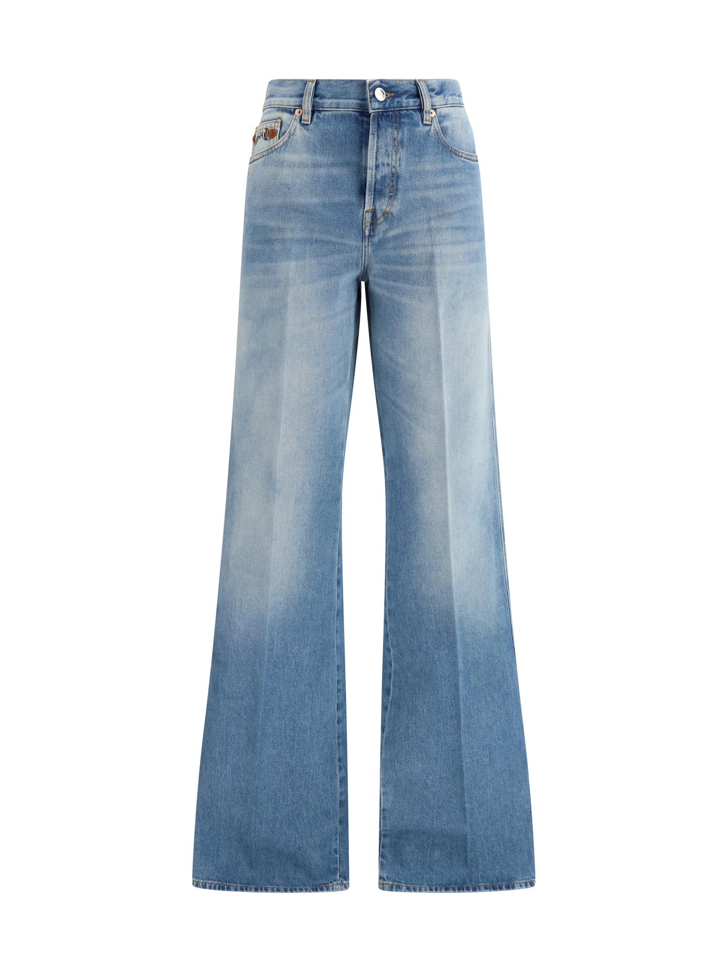 Gucci Women Cotton Denim Flare Jeans GUCCI