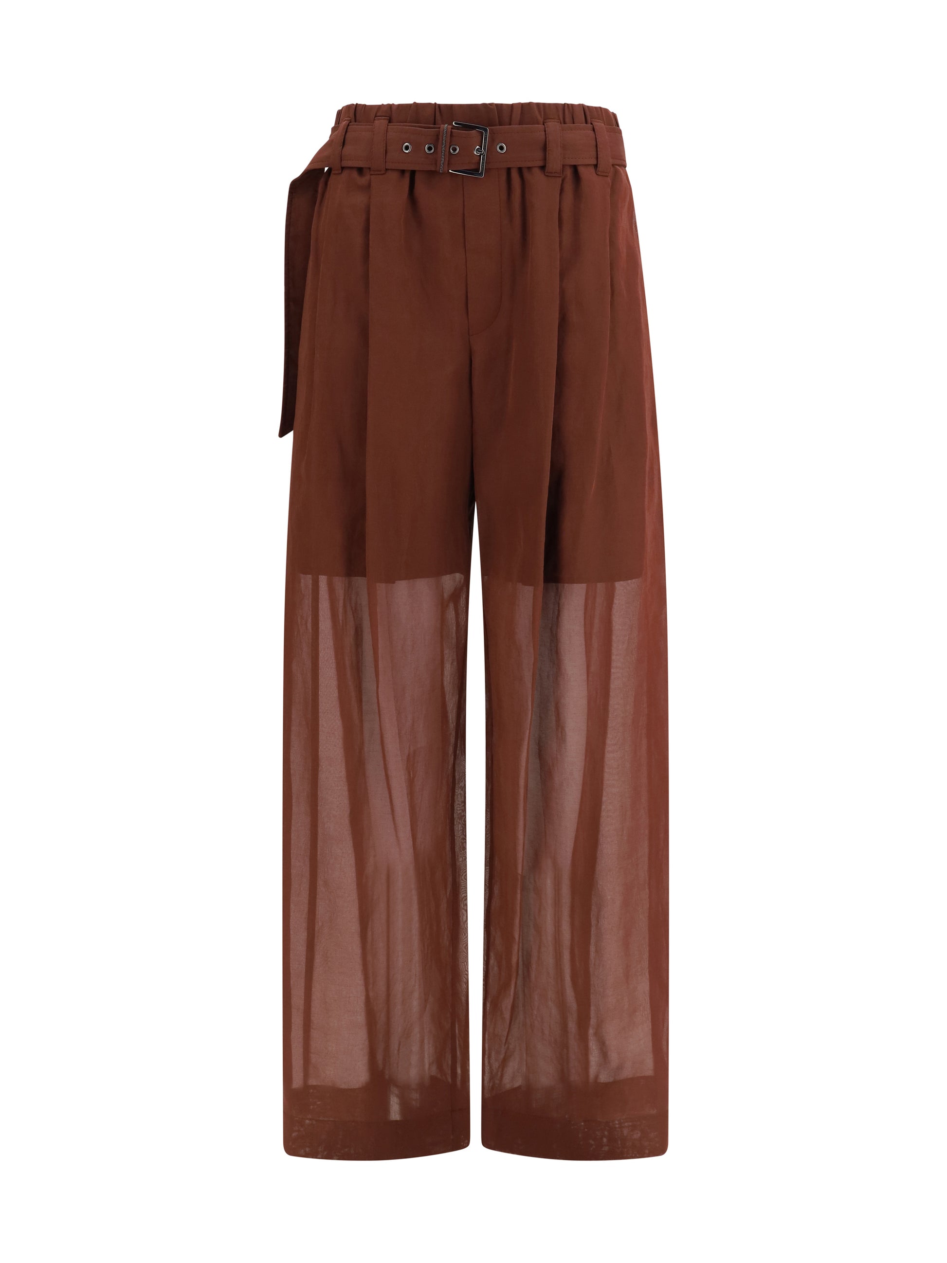 Brunello Cucinelli Women Cotton Loose Pants With Monili BRUNELLO CUCINELLI