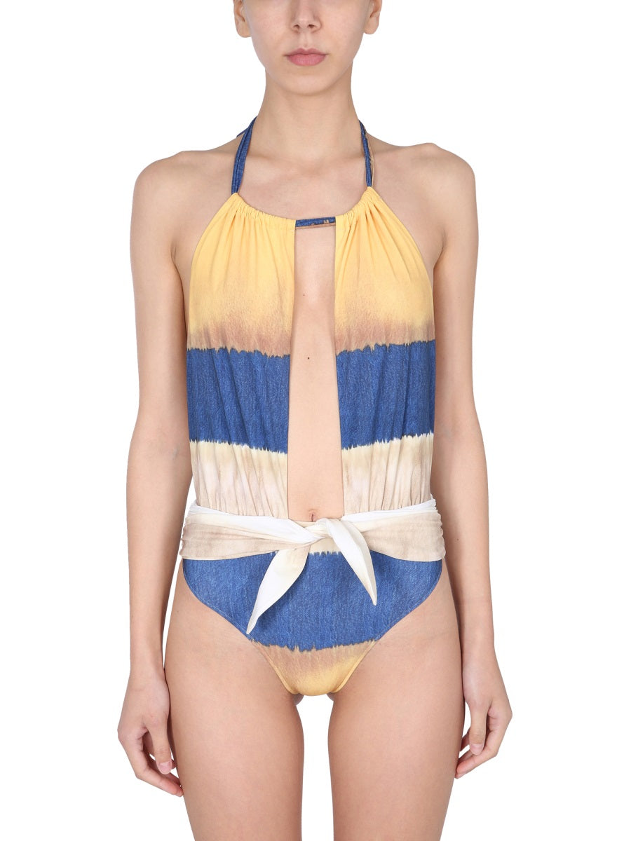 Alberta Ferretti Women One Piece Swimsuit With Tie Dye Print ALBERTA FERRETTI
