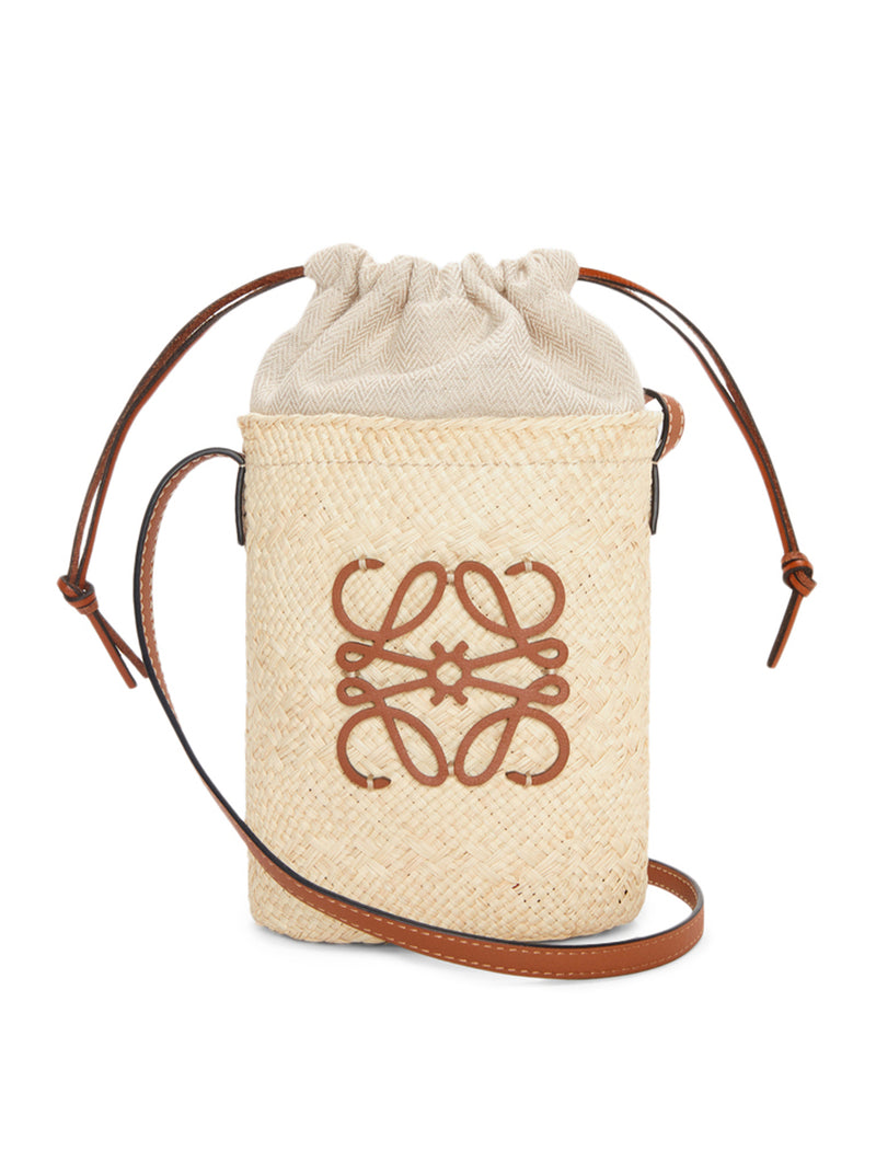 Loewe Women Square Bag In Iraca Palm And Calfskin LOEWE